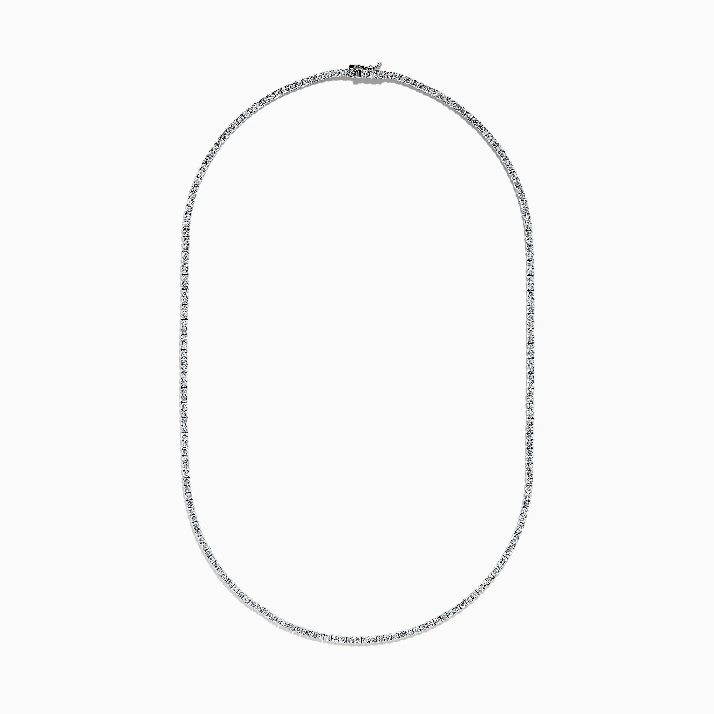Lab Grown Diamond 6.8ct Tennis Necklace in 14K White Gold sold by Effy product image thumbnail 3