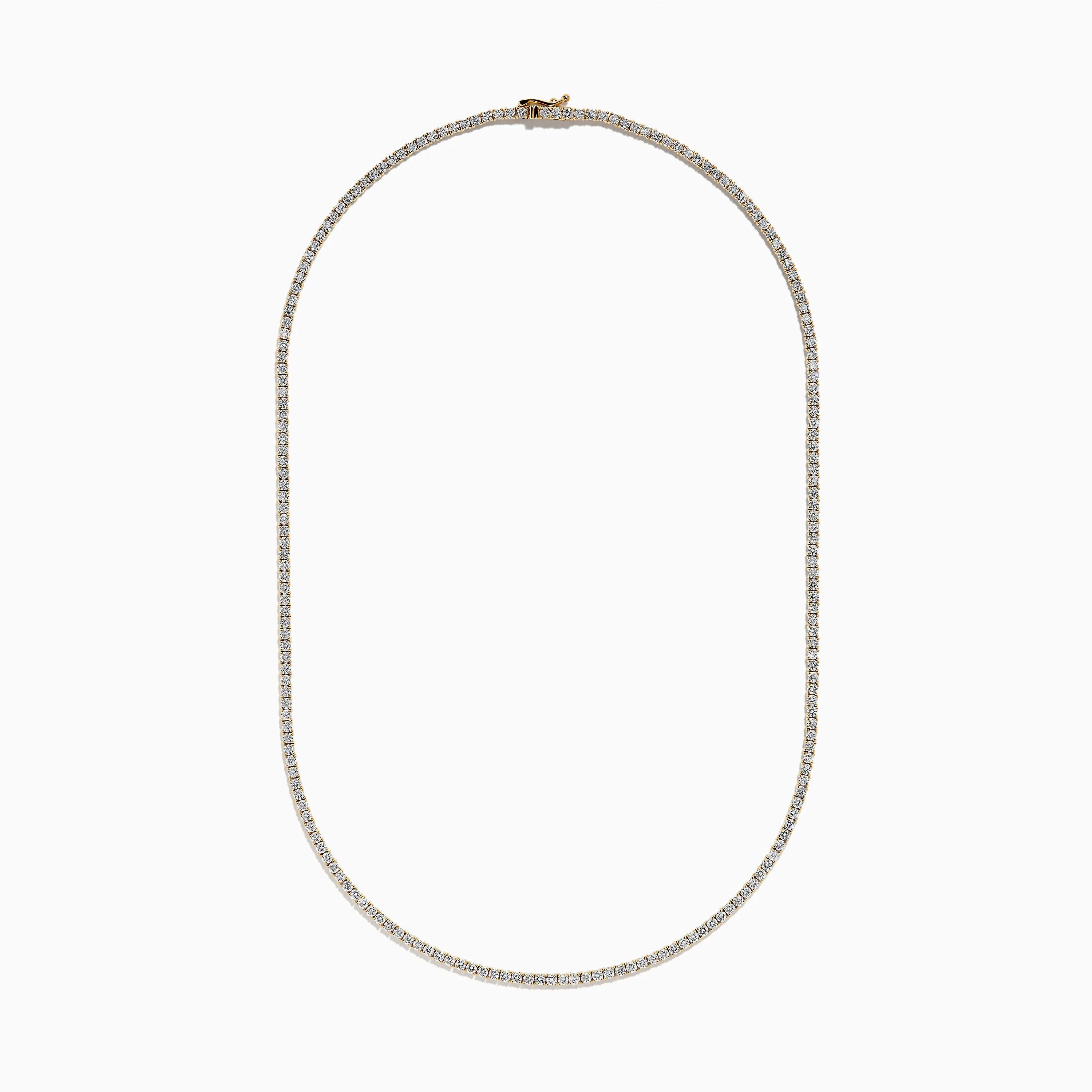 Lab Grown Diamond 6.8ct Tennis Necklace in 14K Yellow Gold sold by Effy product image thumbnail 3