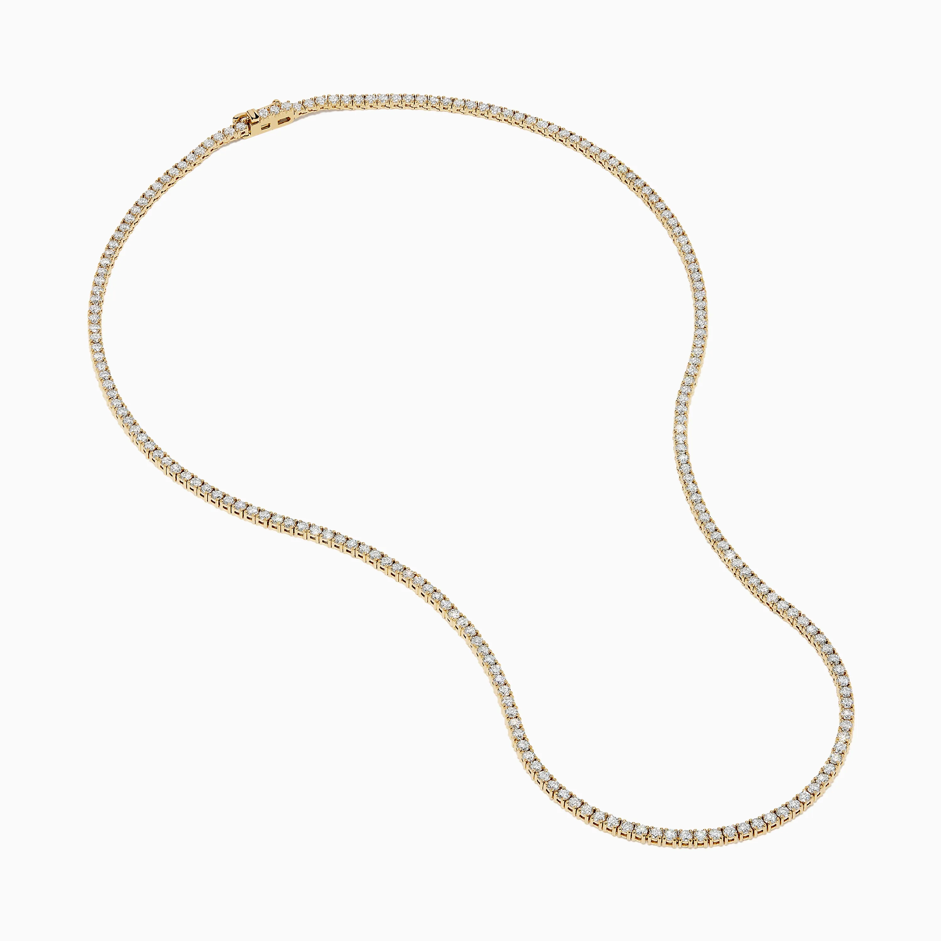 Lab Grown Diamond 6.8ct Tennis Necklace in 14K Yellow Gold sold by Effy product image thumbnail 2