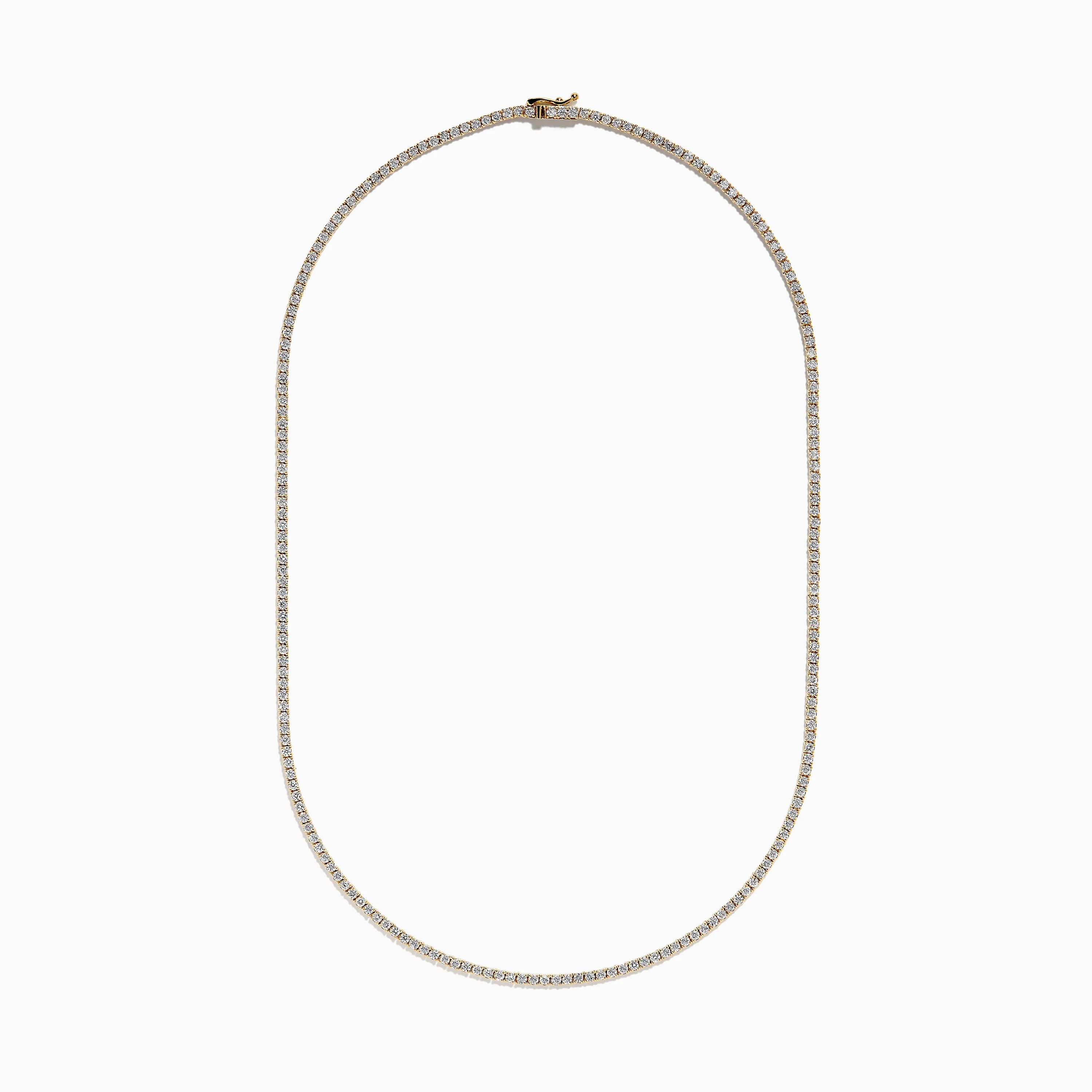Lab Grown Diamond 4.9ct Tennis Necklace in 14K Yellow Gold sold by Effy product image thumbnail 3