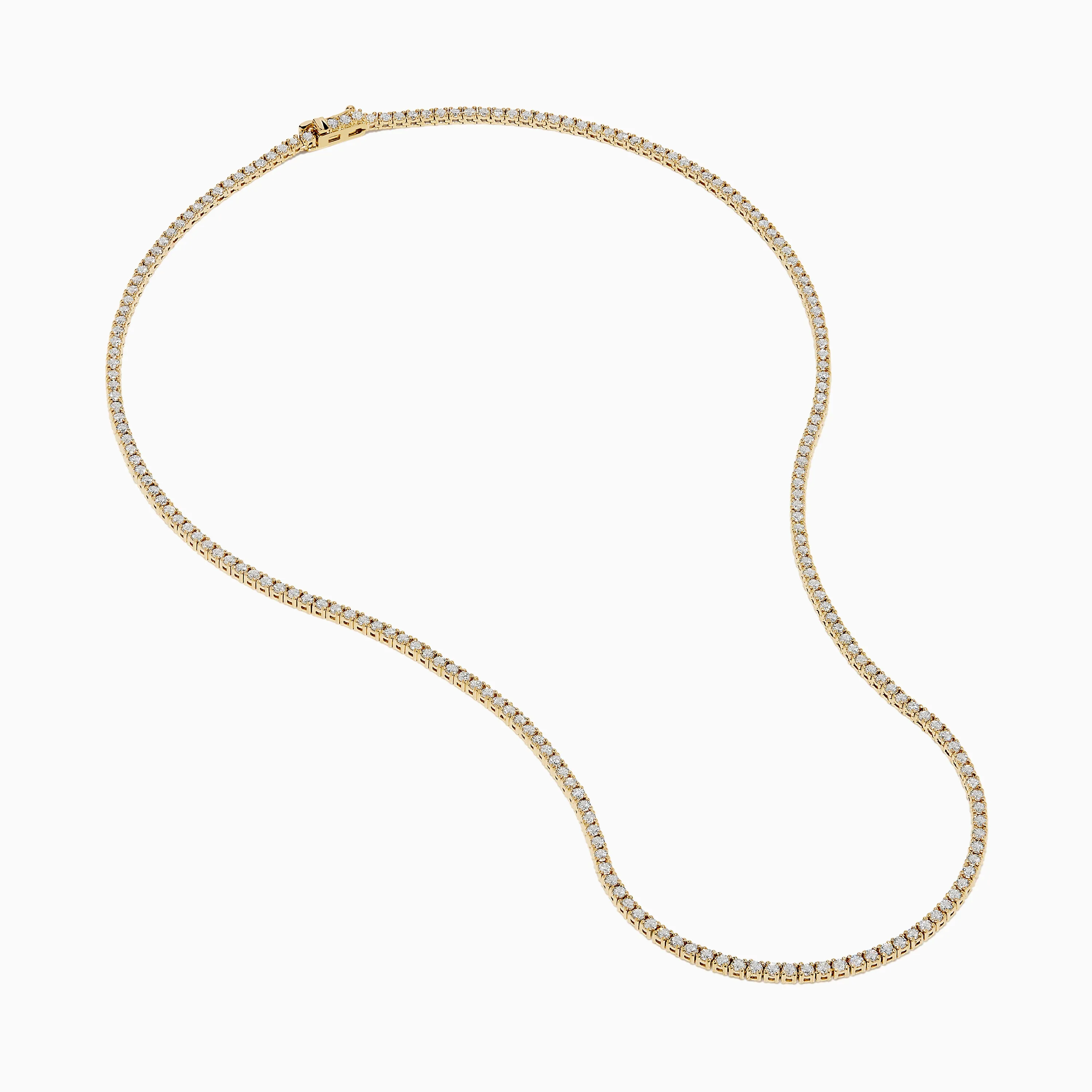 Lab Grown Diamond 4.9ct Tennis Necklace in 14K Yellow Gold sold by Effy product image thumbnail 2