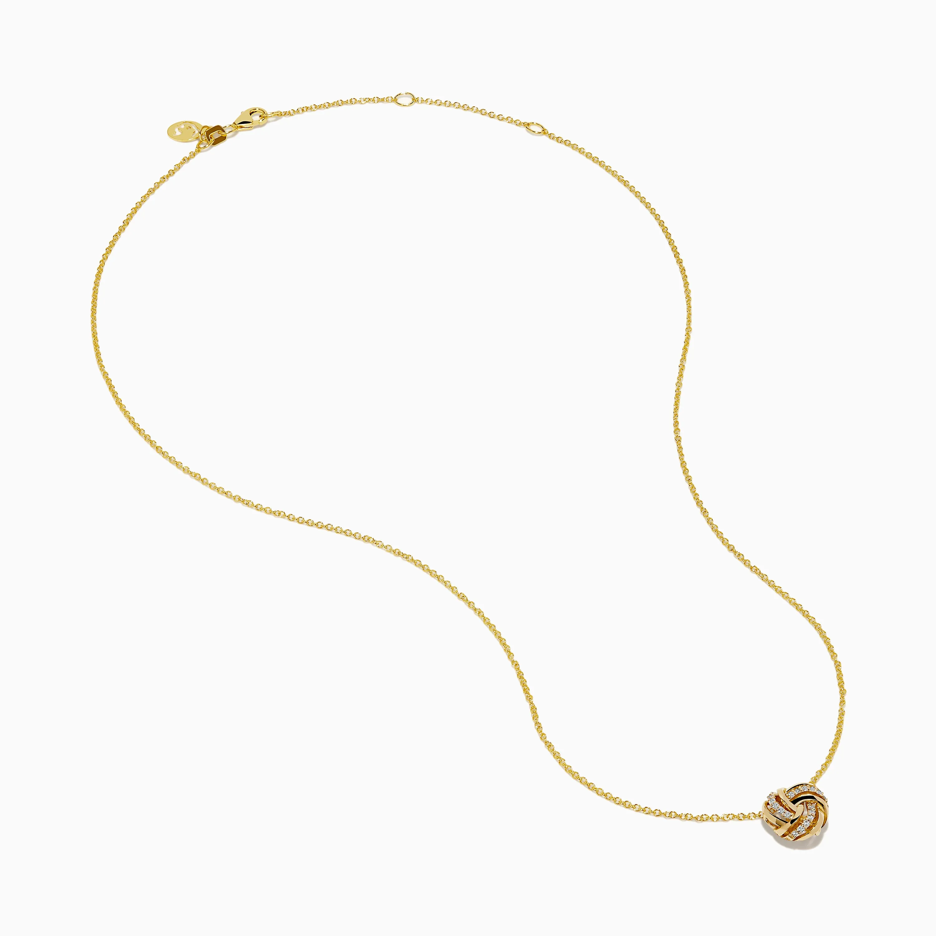 14K Yellow Gold Diamond Love Knot Pendant sold by Effy product image thumbnail 2