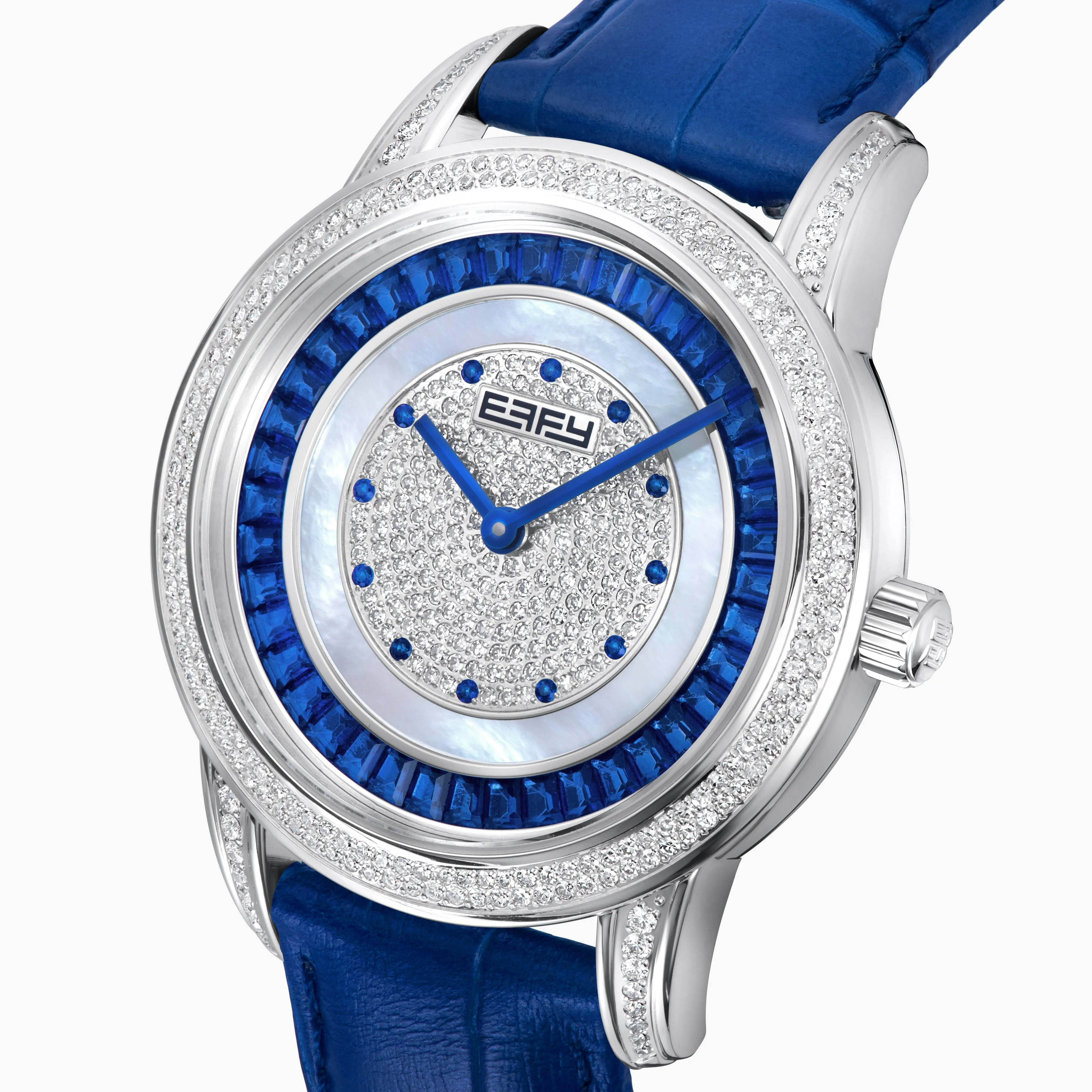 38MM Swiss Made Stainless Steel with Diamonds and Blue Topaz sold by Effy product image thumbnail 3