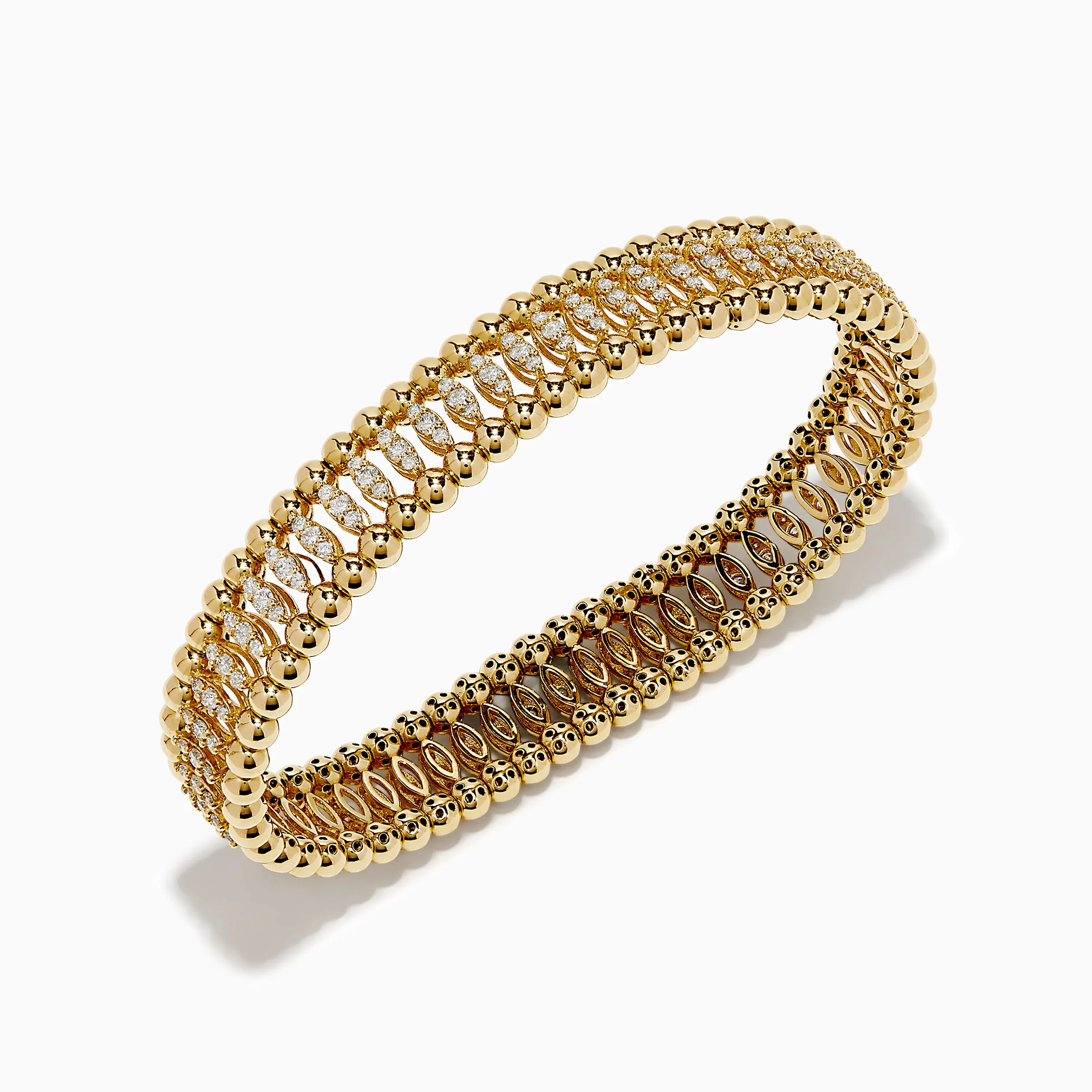 D'Oro 14K Yellow Gold Diamond Stretch Bracelet sold by Effy product image thumbnail 2