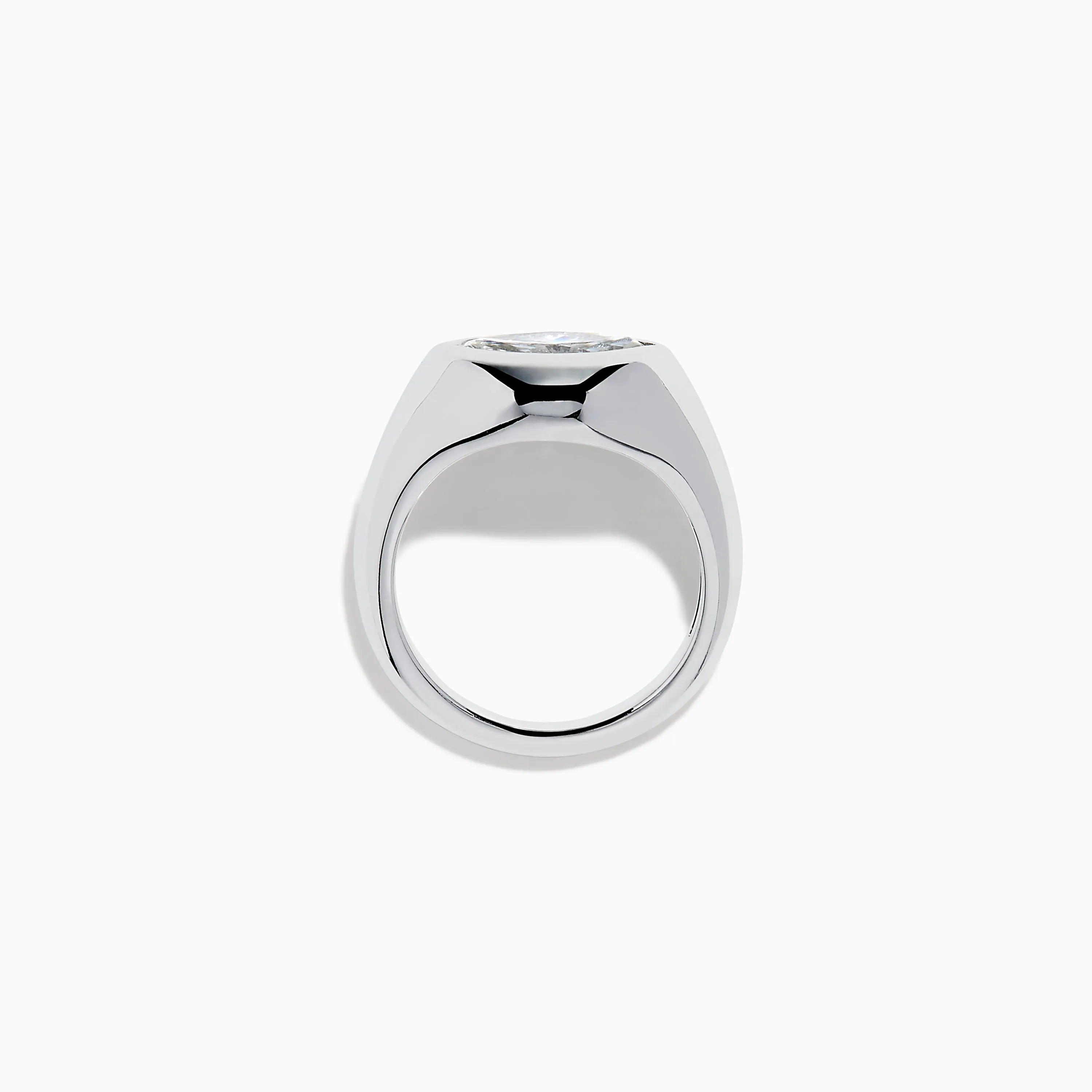 Lab Grown Diamond Marquise Bezel Pinky Ring in 14K White Gold sold by Effy product image thumbnail 3