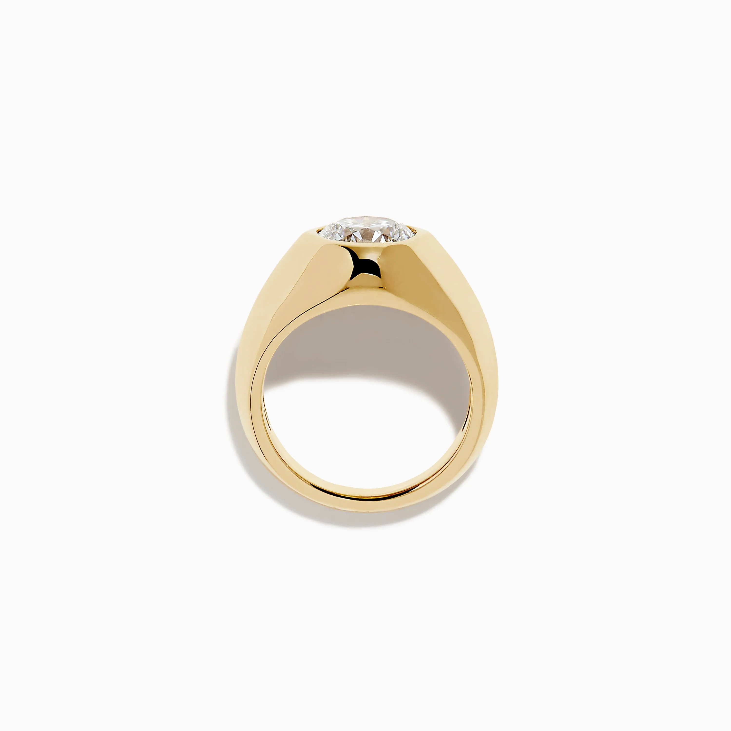 Lab Grown Diamond Bezel Signet Pinky Ring in 14K Yellow Gold sold by Effy product image thumbnail 3