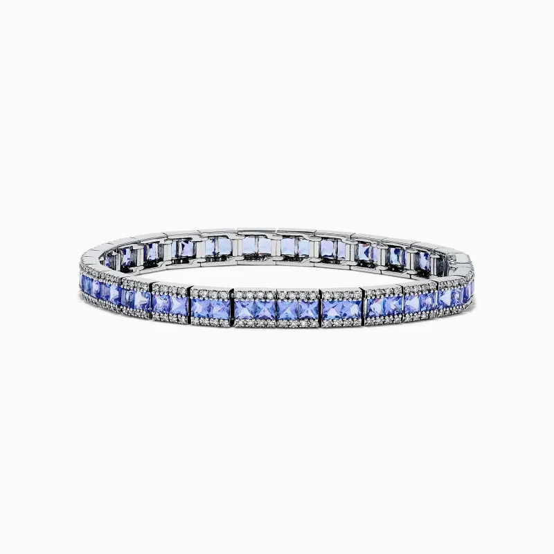 Nahla Siri 14K White Gold Tanzanite and Diamond Bracelet sold by Effy