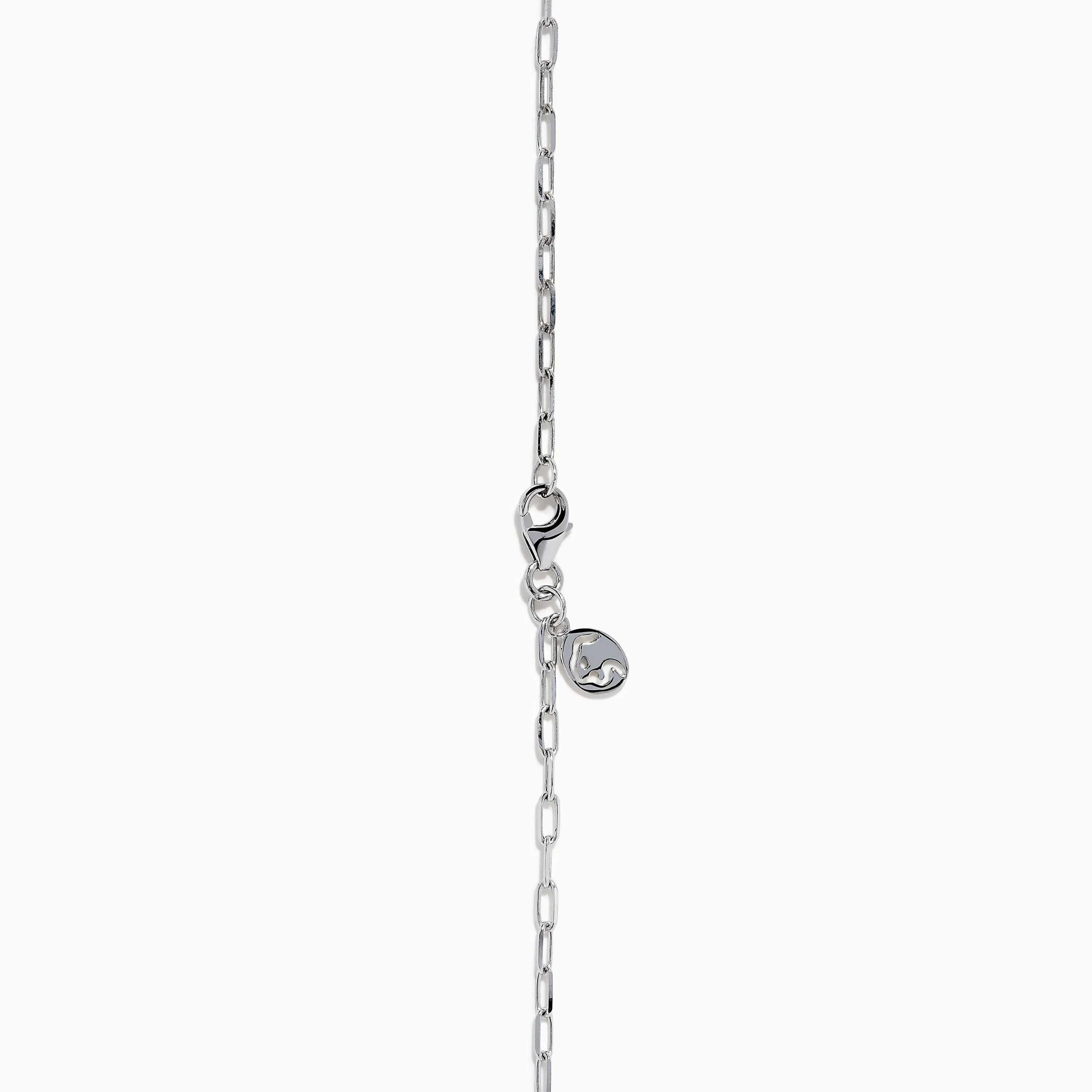 Lab Grown Diamond Lariat Tennis Necklace in 14K White Gold sold by Effy product image thumbnail 4
