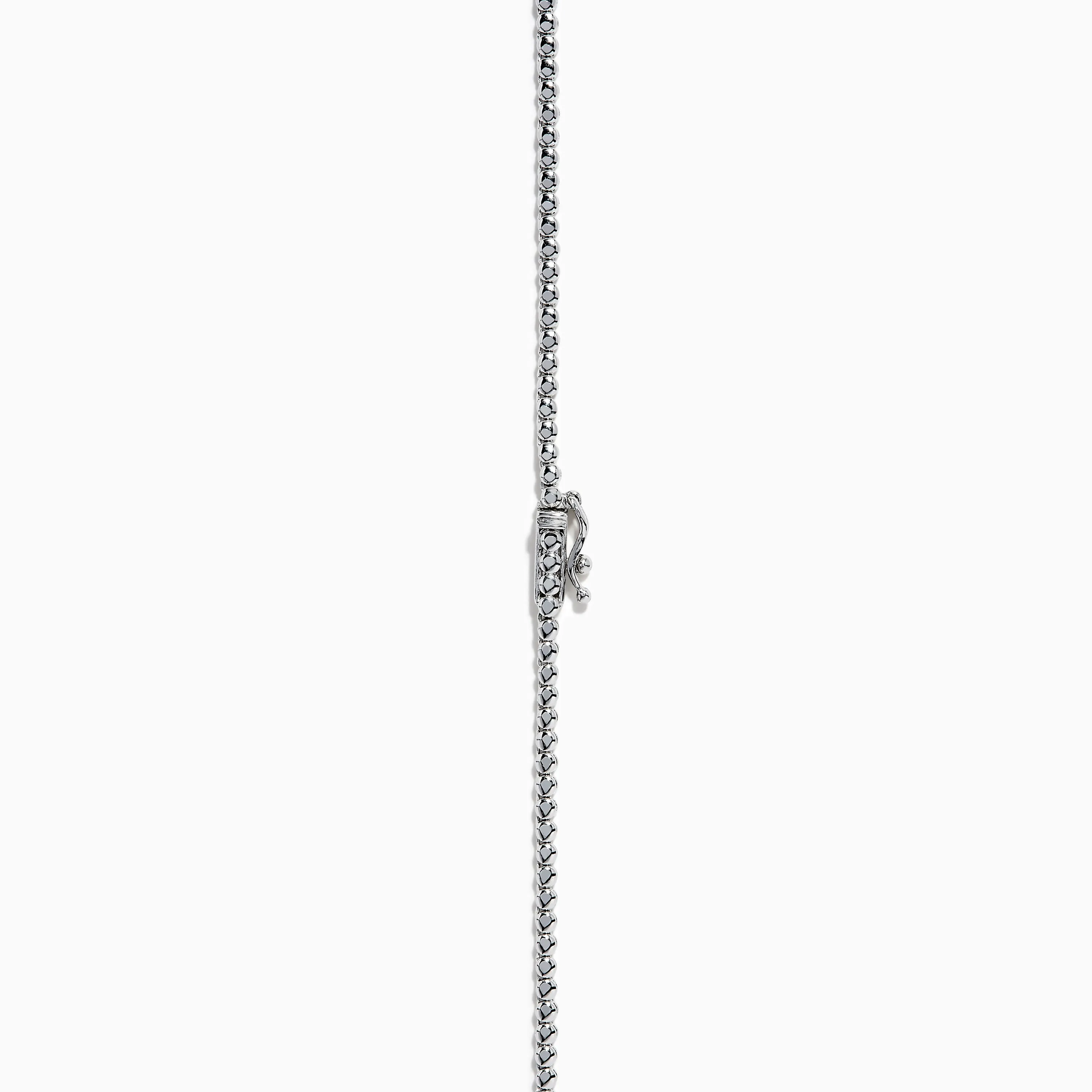 Lab Grown Round Diamond 5.00ct Graduated Tennis Necklace in 14K White Gold sold by Effy product image thumbnail 4