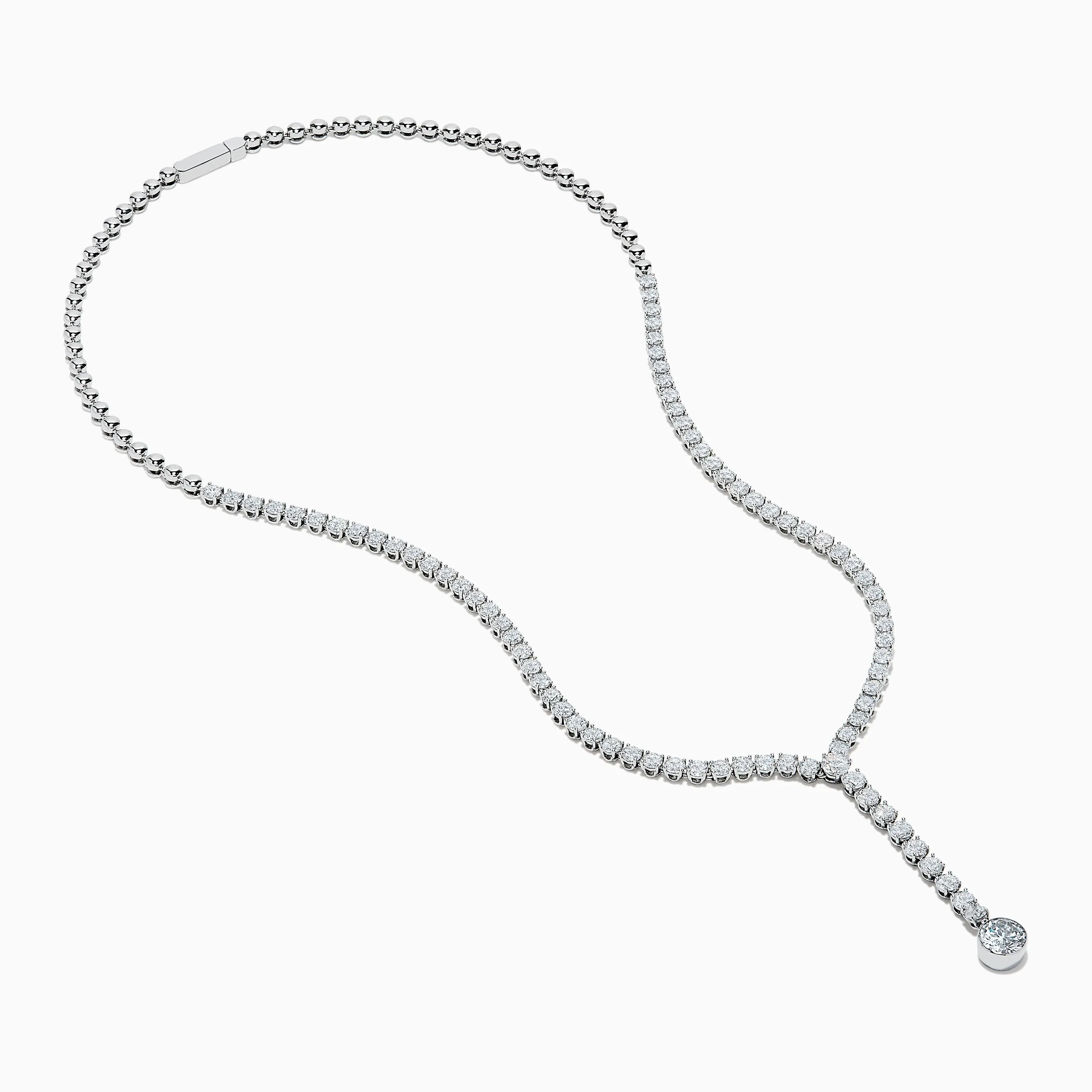 Lab Grown Round Diamond 8.97ct Lariat Necklace in 14K White Gold sold by Effy product image thumbnail 2