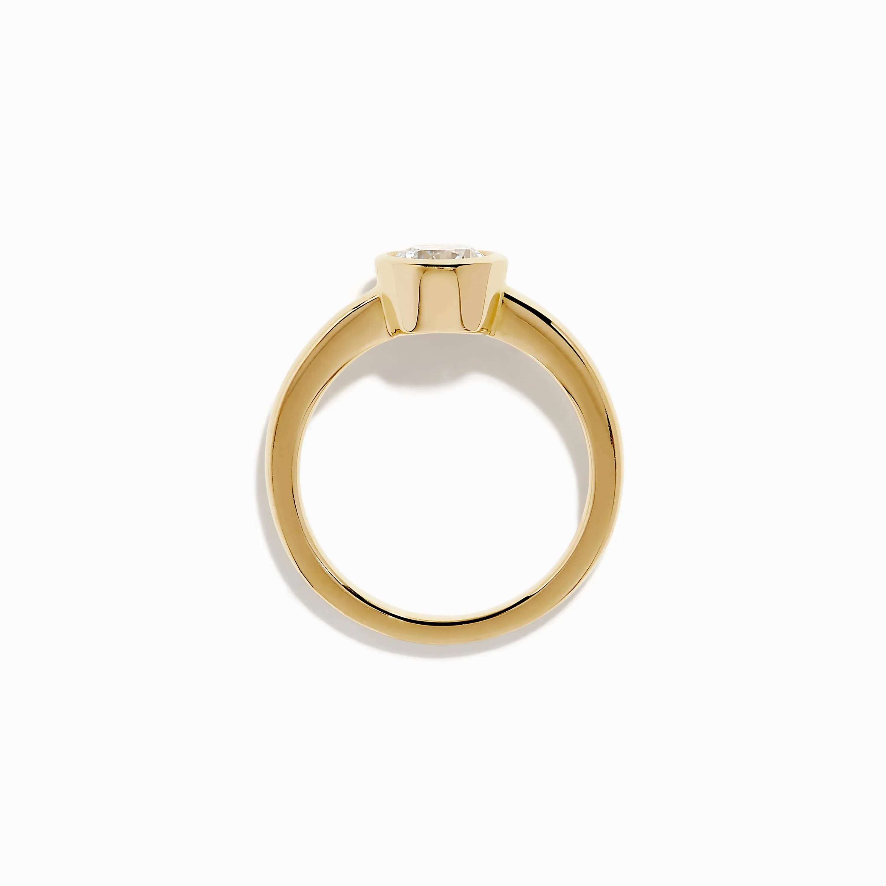 Lab Grown Round Diamond Bezel Ring in 14K Yellow Gold sold by Effy product image thumbnail 3