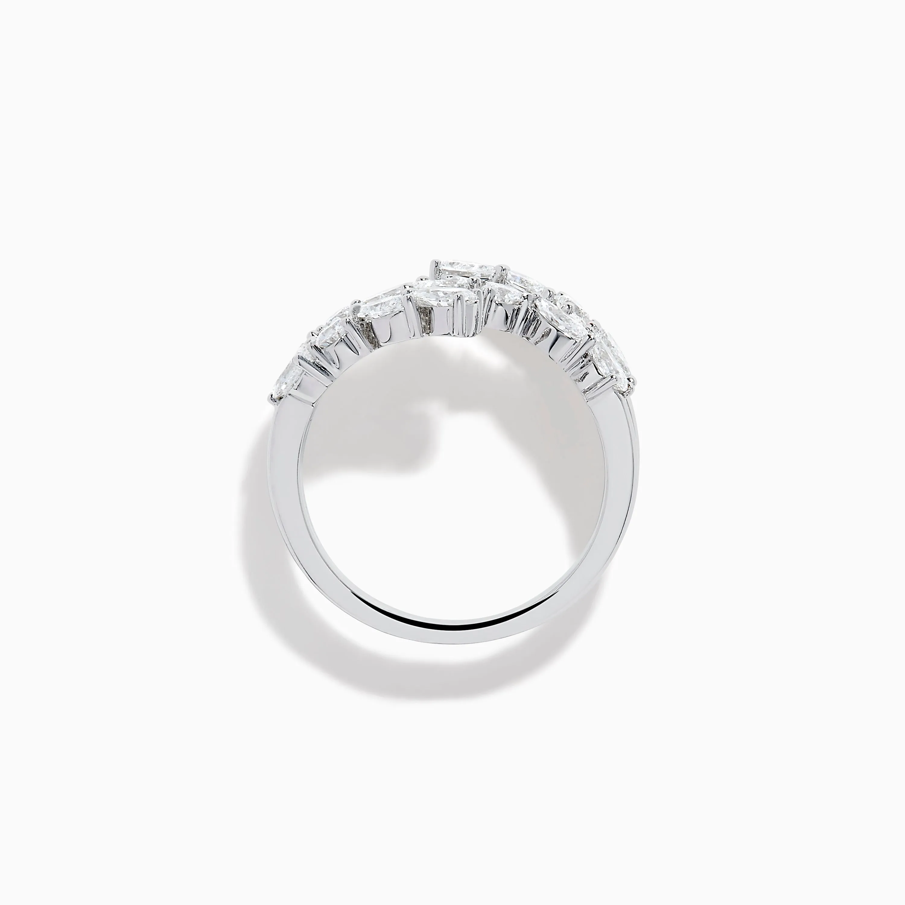 Lab Grown Multi Shaped Diamond 1.23ct Wrap Ring in 14K White Gold sold by Effy product image thumbnail 3