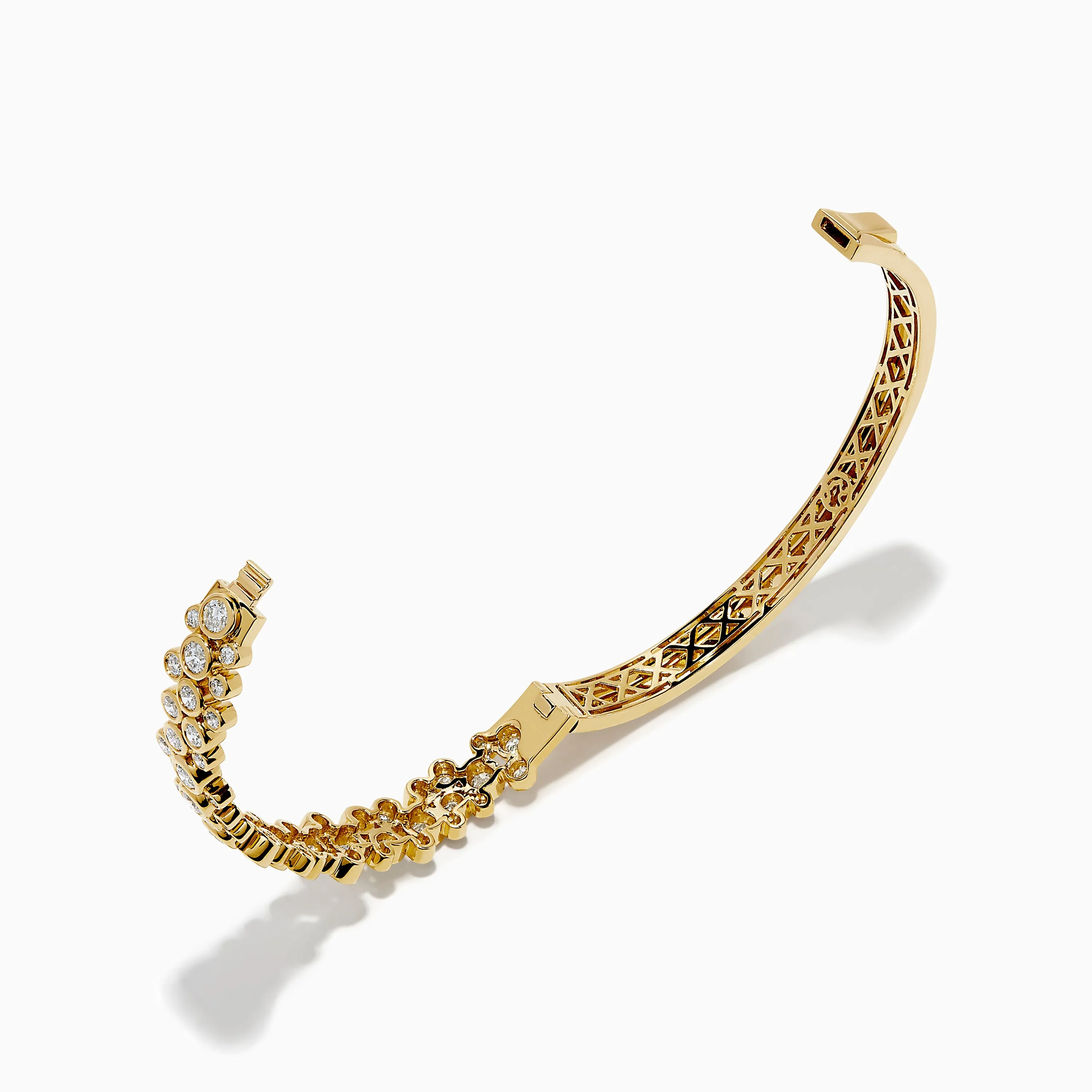 Lab Grown Round Diamond 2.88ct Bubble Bangle in 14K Yellow Gold sold by Effy product image thumbnail 2
