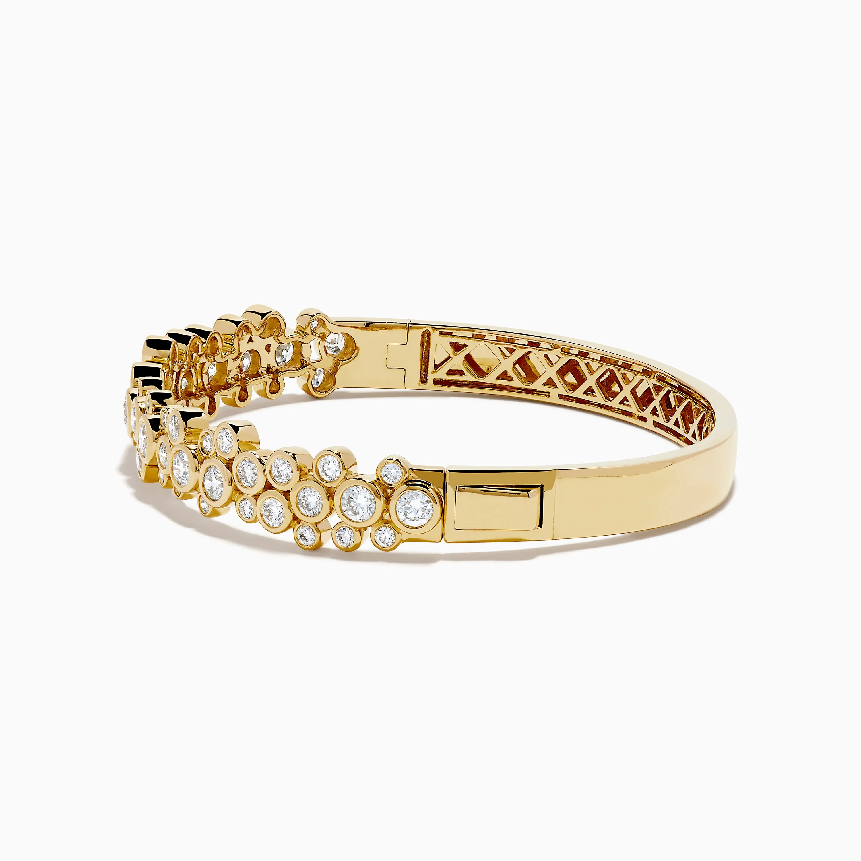Lab Grown Round Diamond 2.88ct Bubble Bangle in 14K Yellow Gold sold by Effy product image thumbnail 4