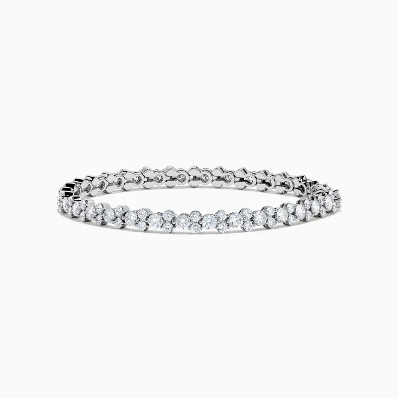 Lab Grown Round Diamond 7.00ct Tennis Bracelet in 14K White Gold sold by Effy