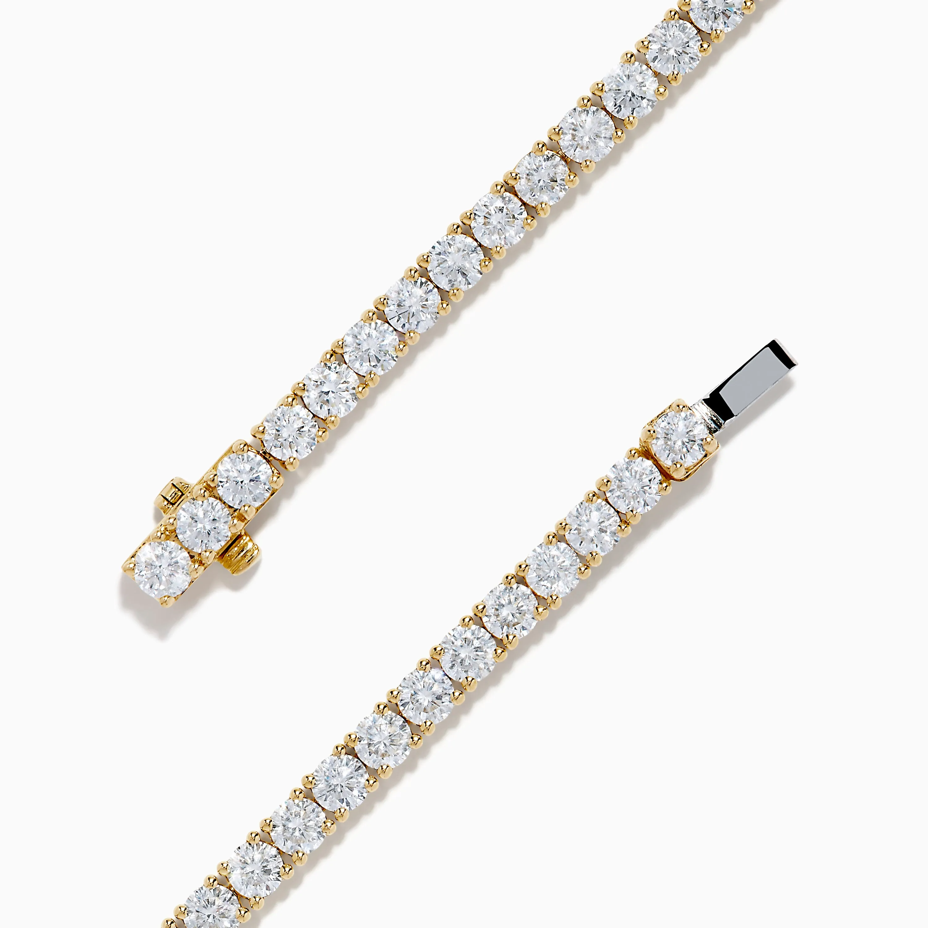 Lab Grown Round Diamond 7.00ct Tennis Bracelet in 14K Yellow Gold sold by Effy product image thumbnail 4