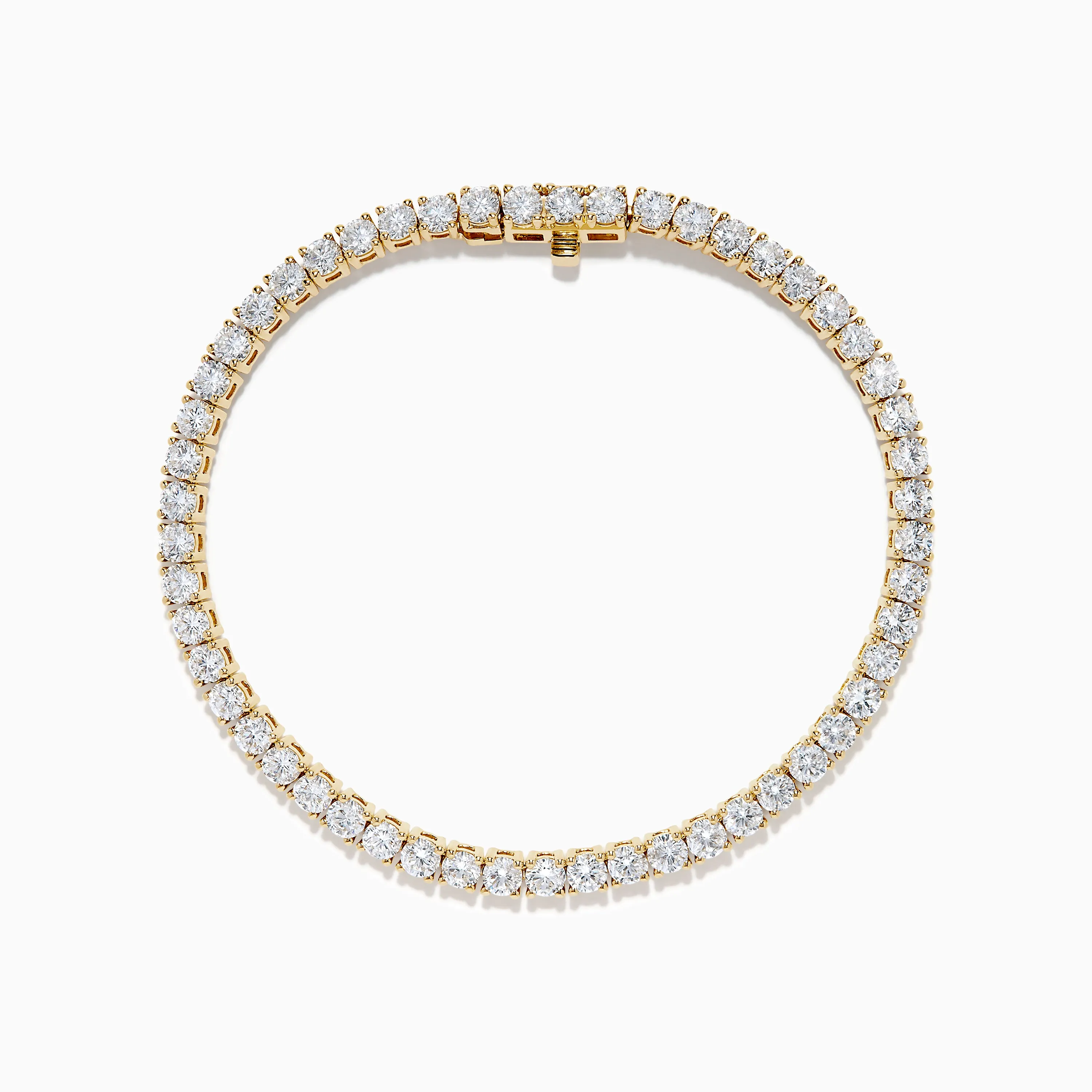 Lab Grown Round Diamond 7.00ct Tennis Bracelet in 14K Yellow Gold sold by Effy product image thumbnail 3