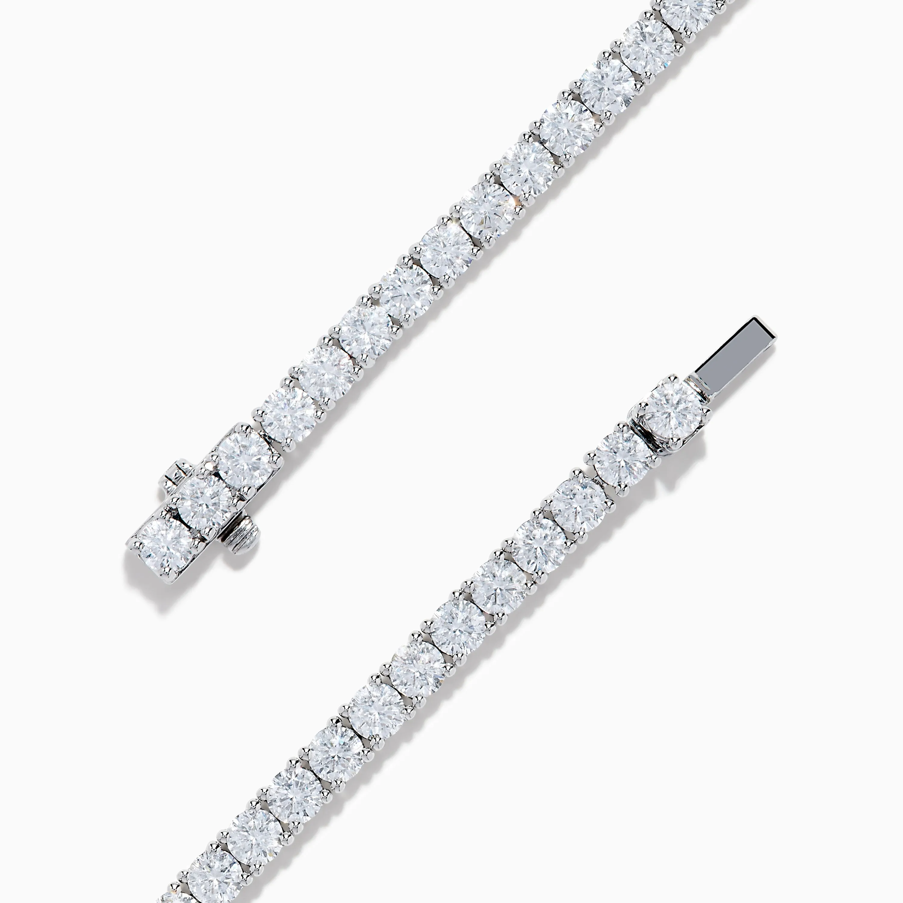 Lab Grown Round Diamond 7.00ct Tennis Bracelet in 14K White Gold sold by Effy product image thumbnail 4