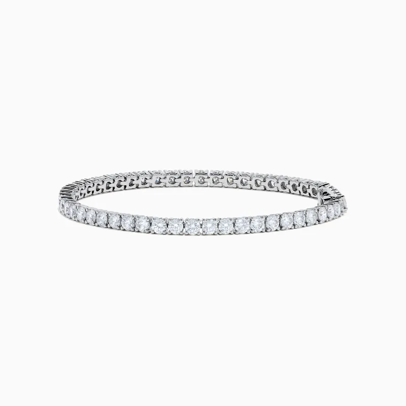 Lab Grown Round Diamond 7.00ct Tennis Bracelet in 14K White Gold sold by Effy