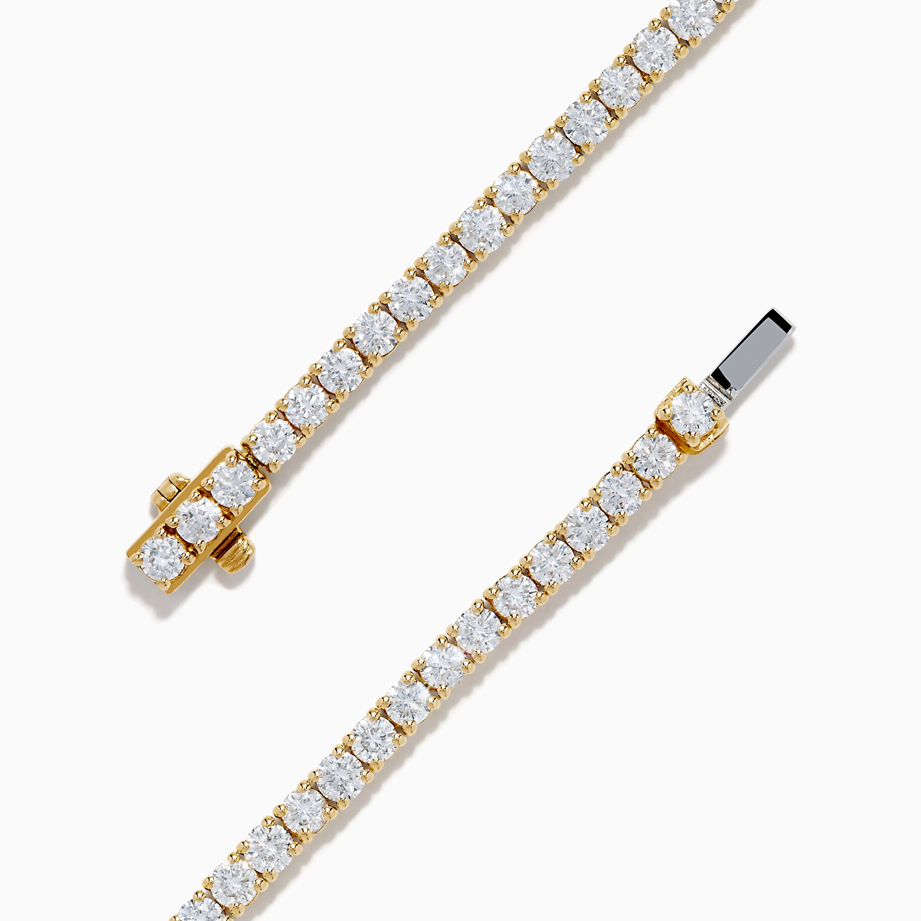Lab Grown Round Diamond 5.00ct Tennis Bracelet in 14K Yellow Gold sold by Effy product image thumbnail 4