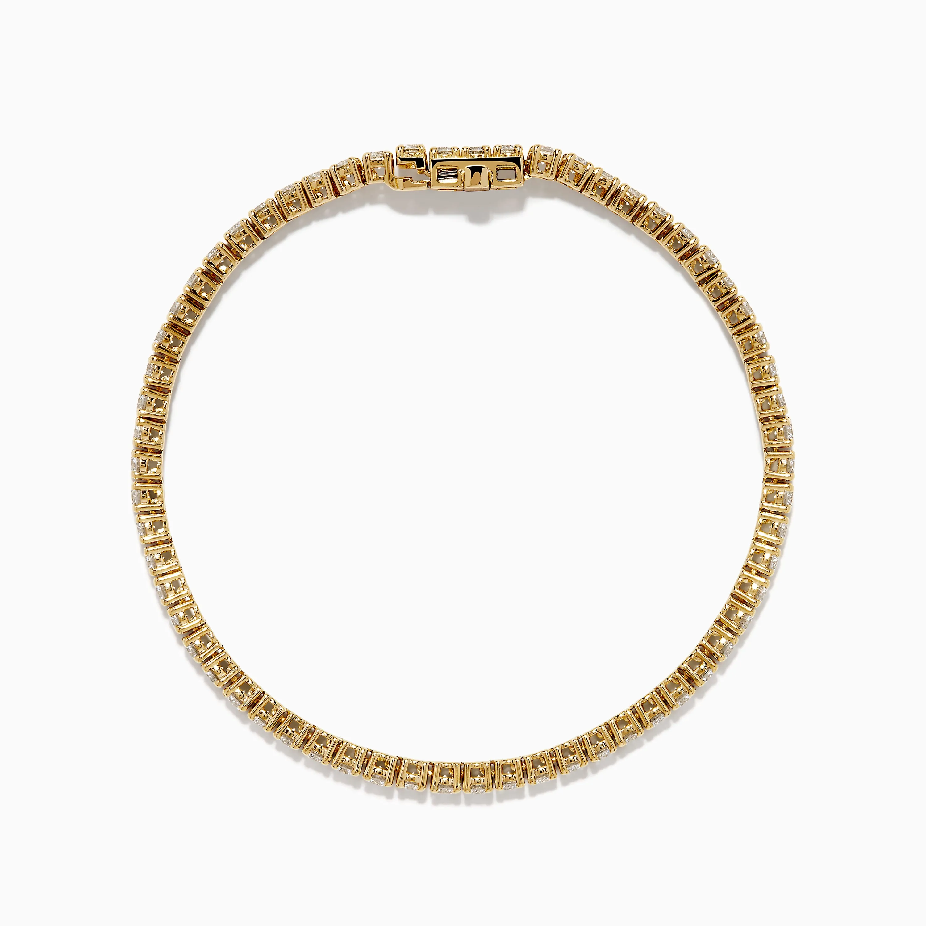 Lab Grown Round Diamond 5.00ct Tennis Bracelet in 14K Yellow Gold sold by Effy product image thumbnail 3