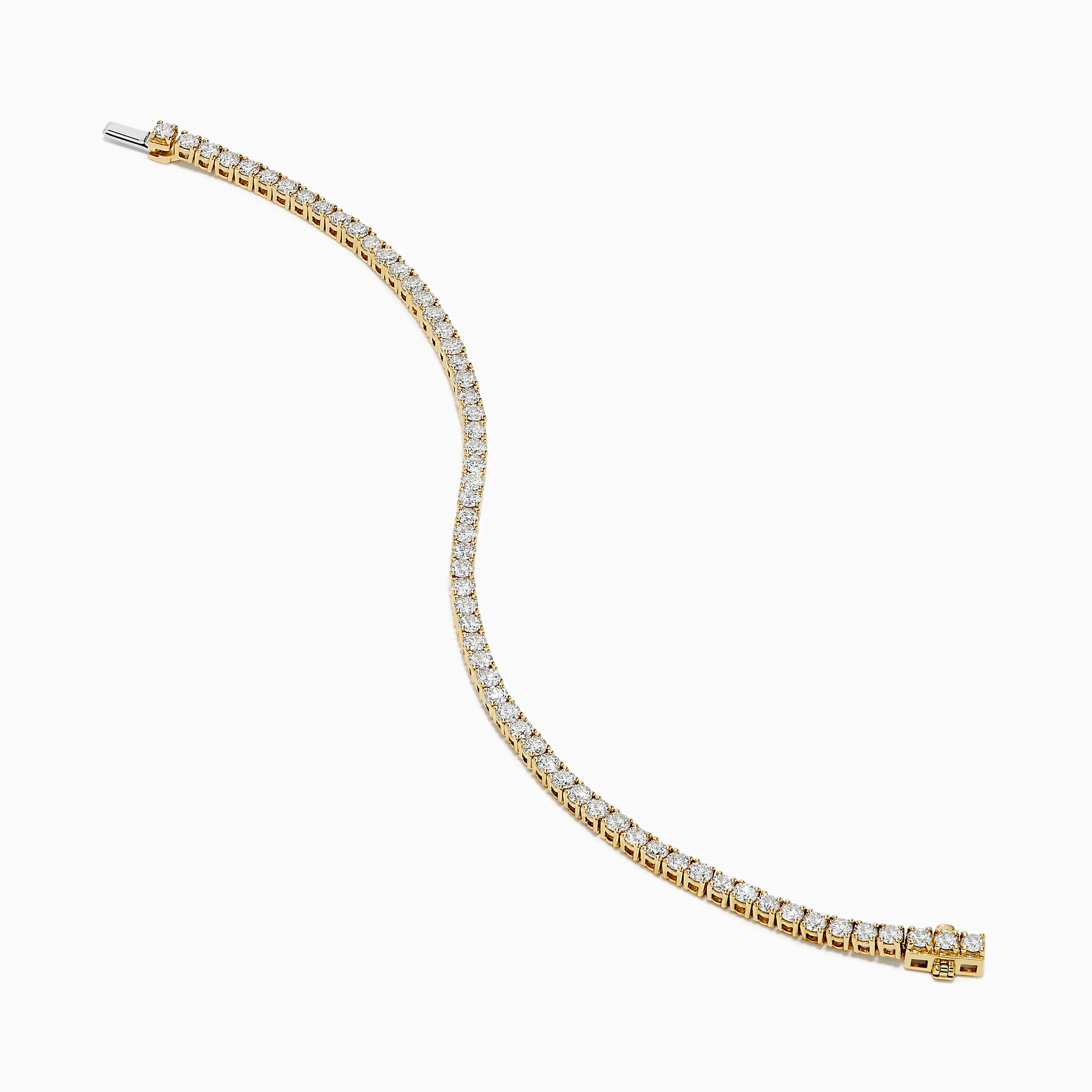 Lab Grown Round Diamond 5.00ct Tennis Bracelet in 14K Yellow Gold sold by Effy product image thumbnail 2