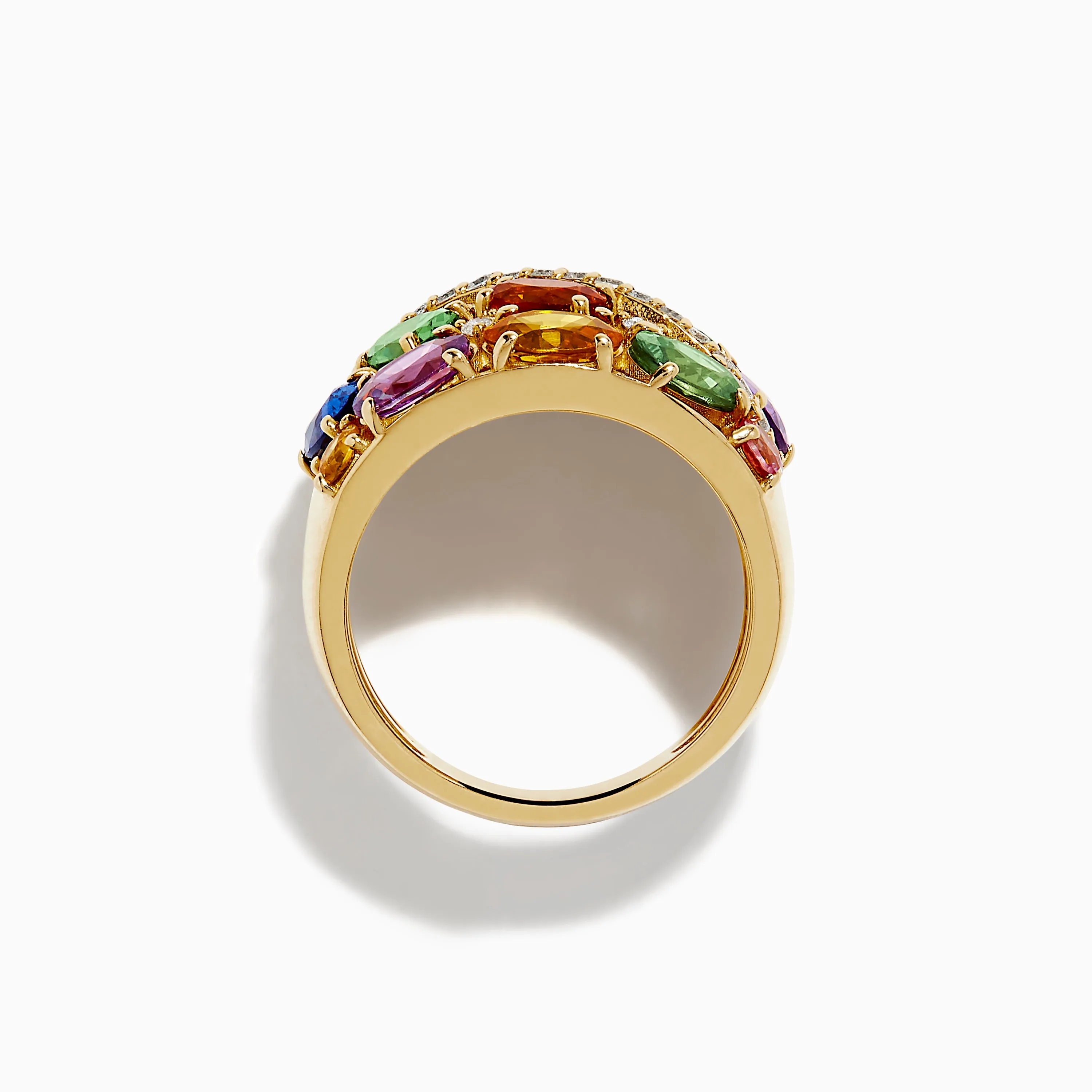 14K Yellow Gold Multi Sapphire and Diamond Mosaic Statement Ring sold by Effy product image thumbnail 3