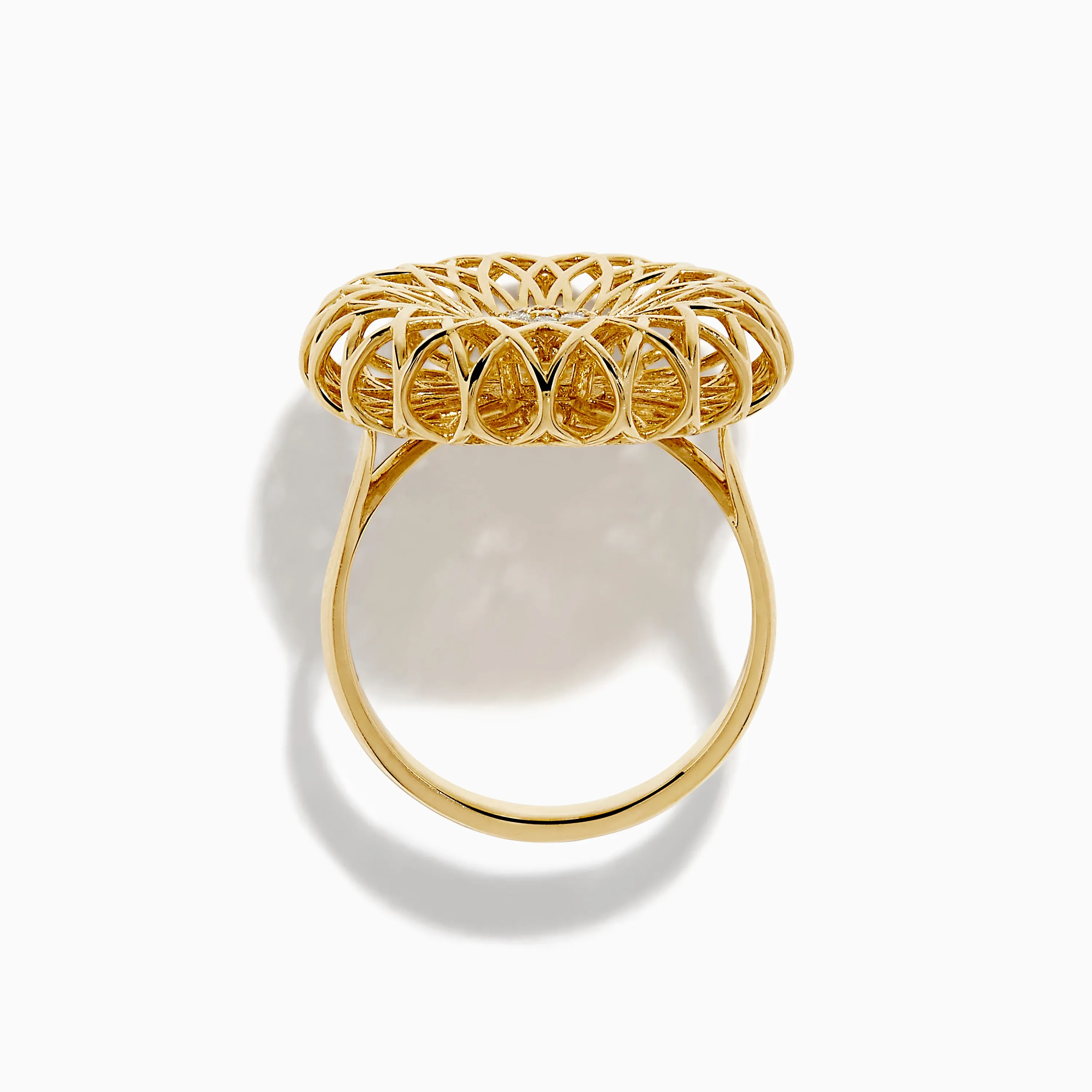 14K Yellow Gold Diamond Filigree Sunburst Statement Ring sold by Effy product image thumbnail 3