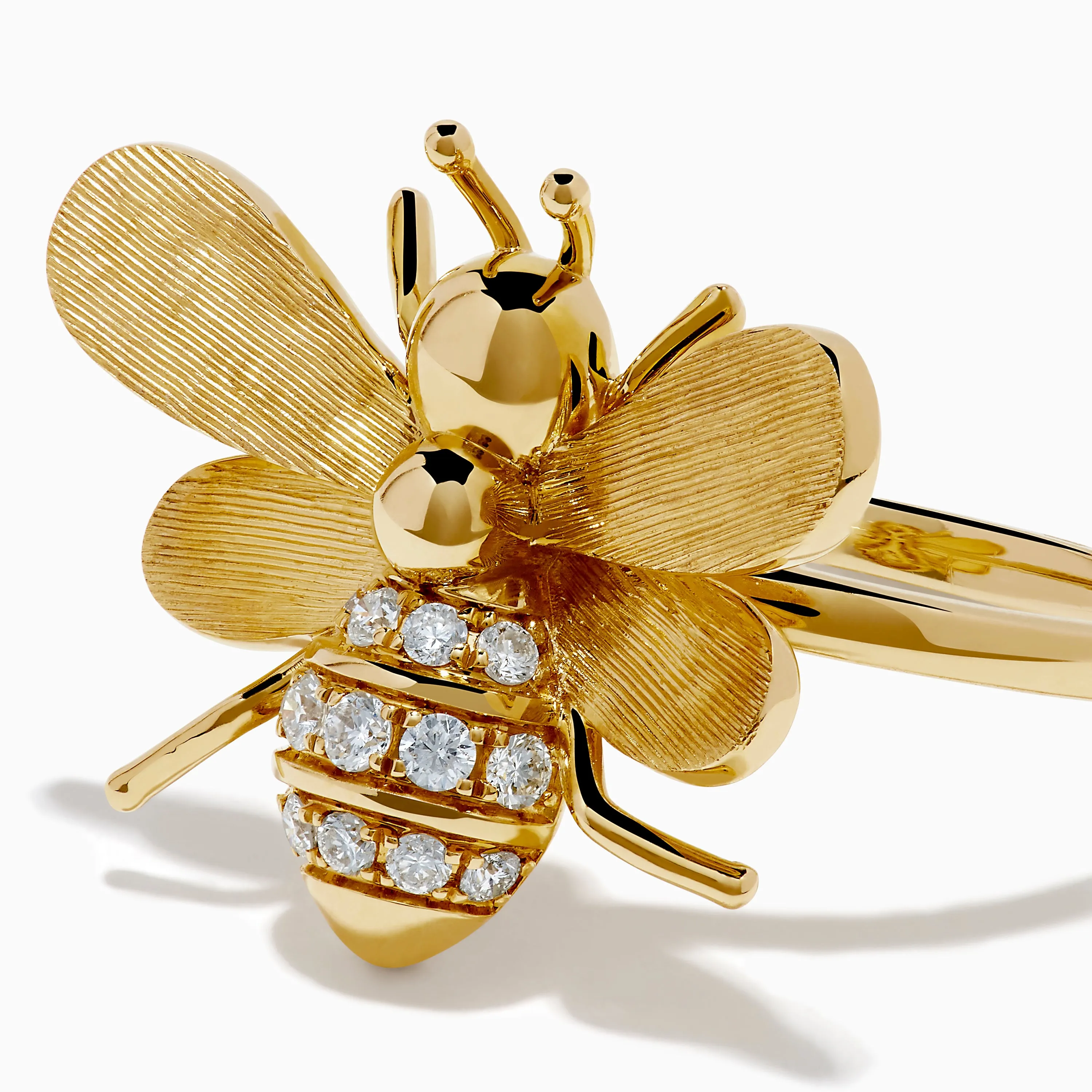 14K Yellow Gold Diamond Honeybee Ring sold by Effy product image thumbnail 2