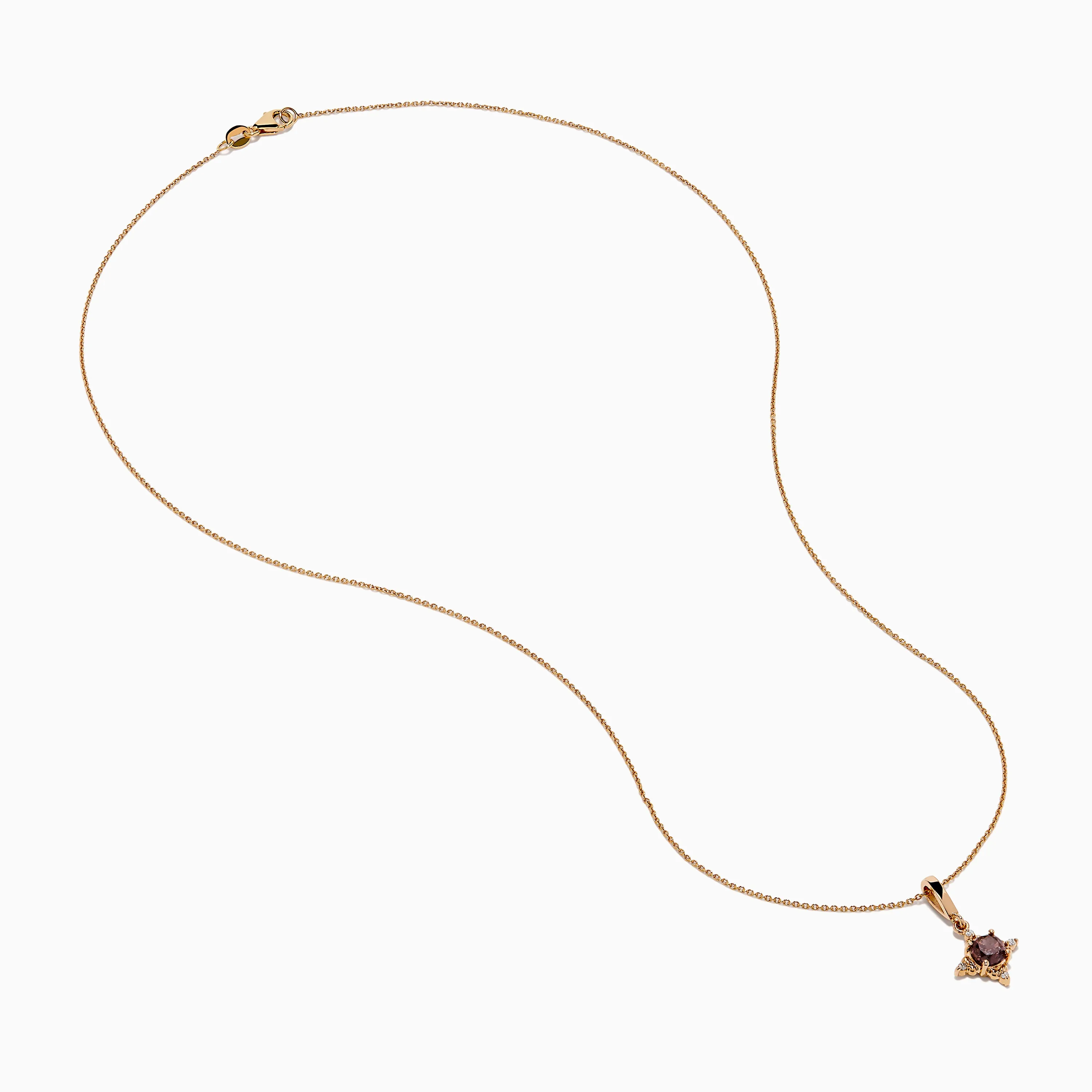 14K Rose Gold Brown and White Diamond Pendant sold by Effy product image thumbnail 2