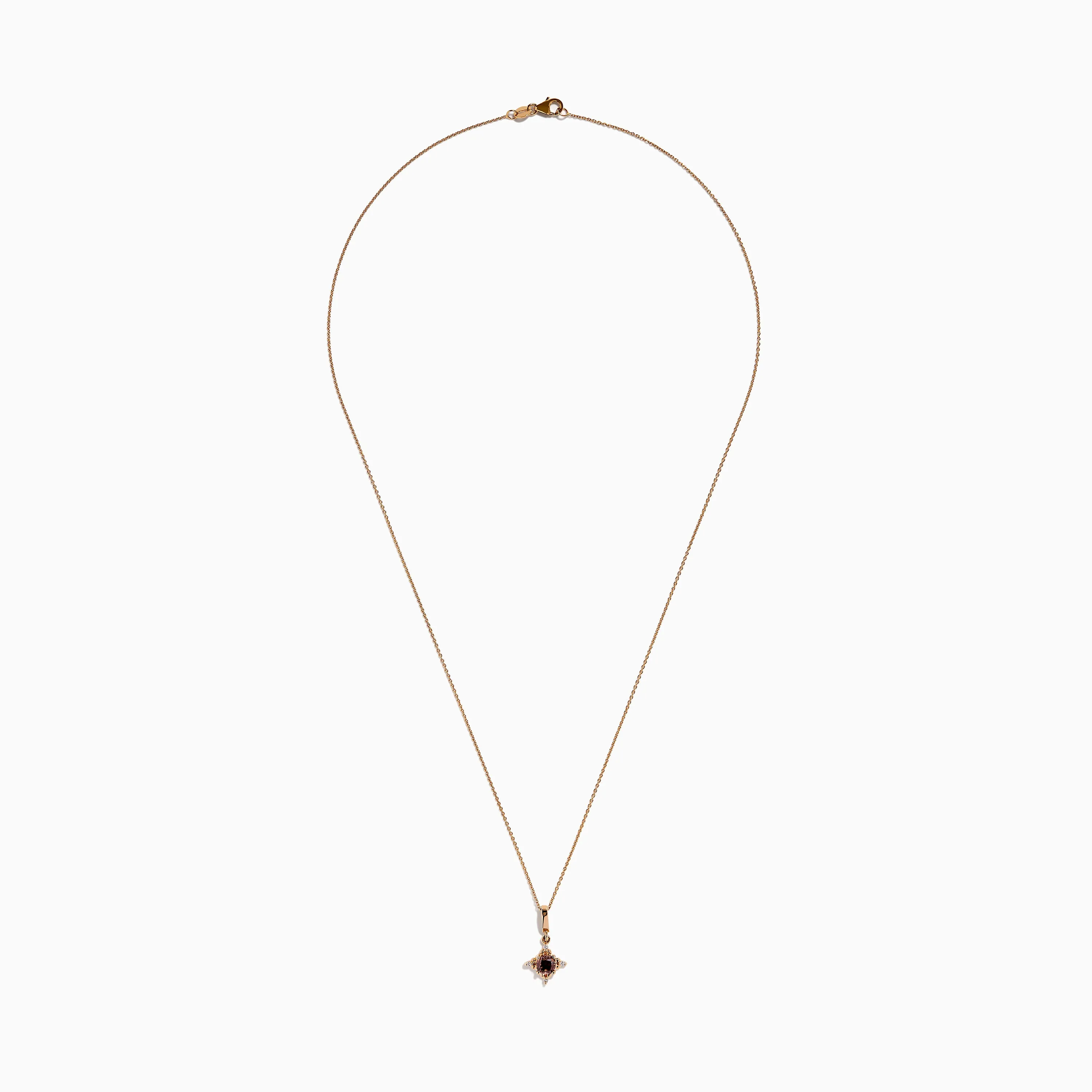 14K Rose Gold Brown and White Diamond Pendant sold by Effy product image thumbnail 3