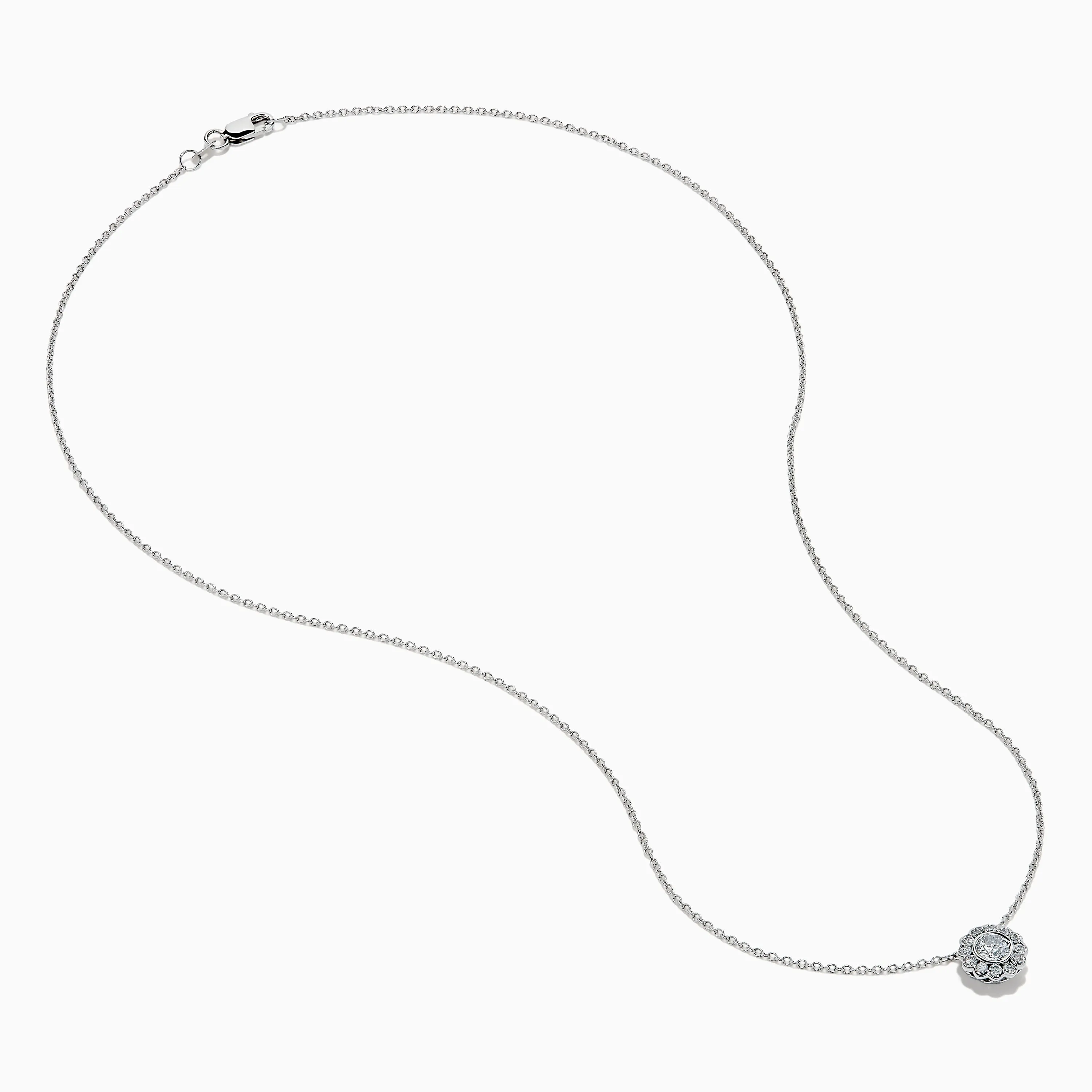 14K White Gold Diamond Bezel Halo Pendant sold by Effy product image thumbnail 2