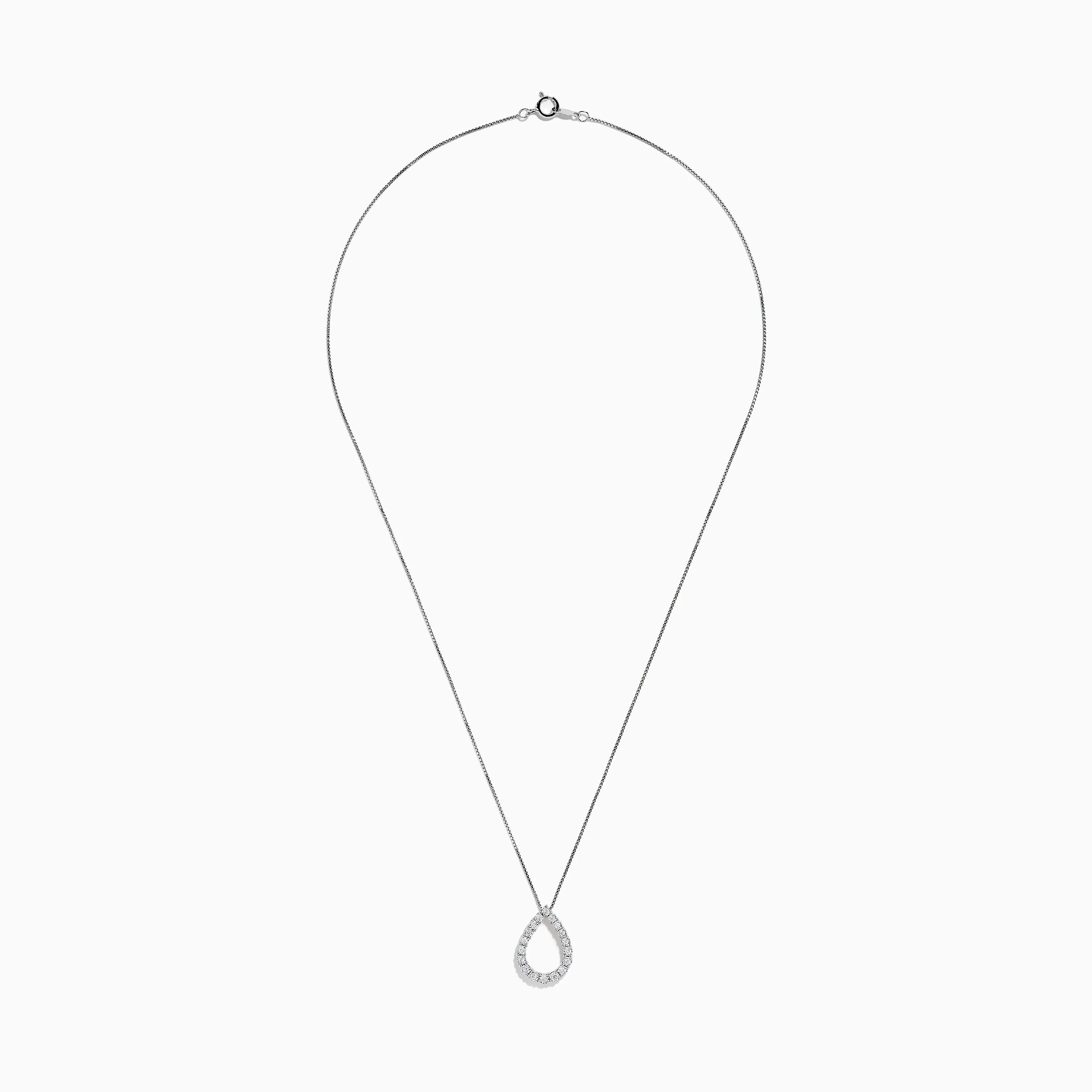 925 Sterling Silver Diamond Halo Pear Pendant sold by Effy product image thumbnail 3