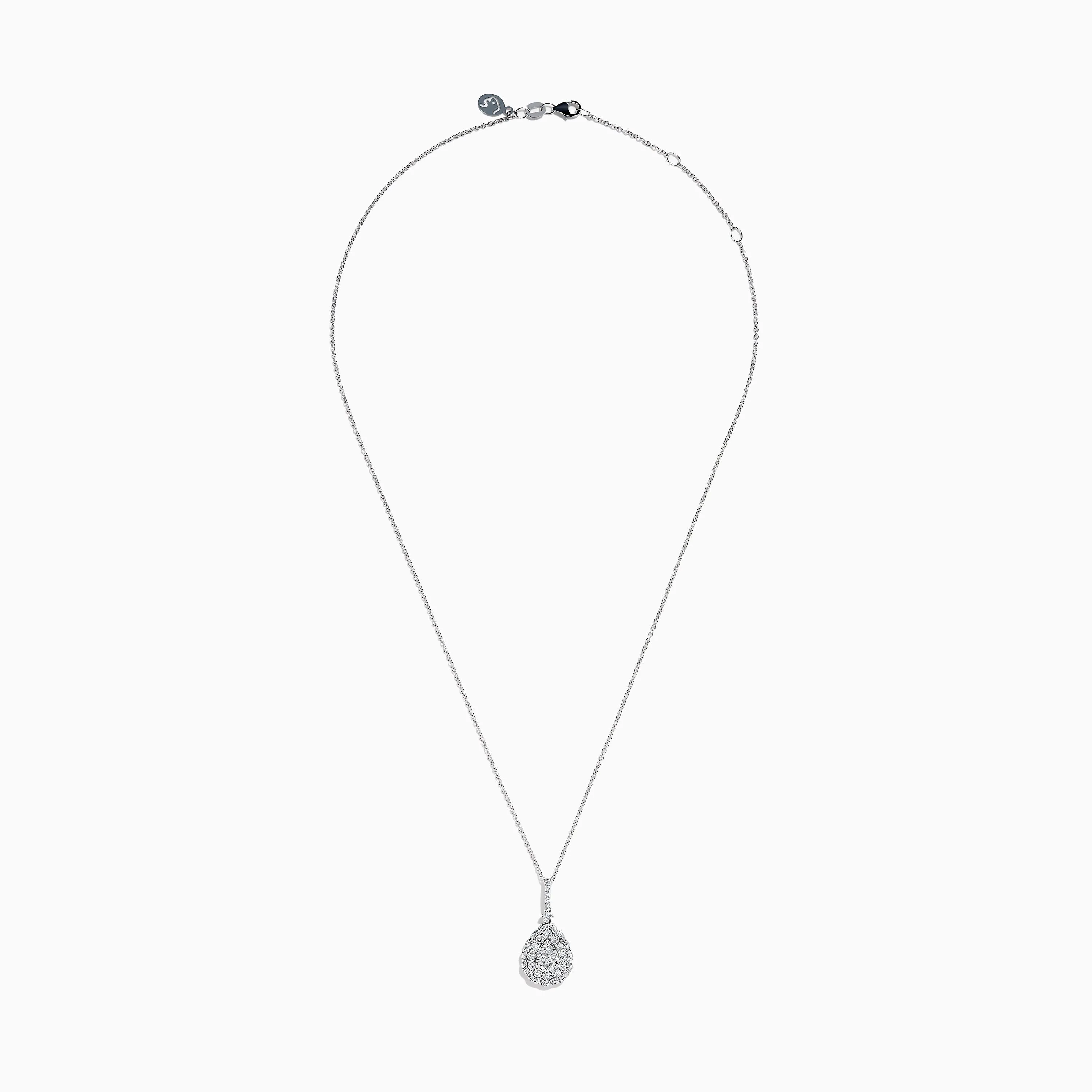 14K White Gold Diamond Pear Cluster Pendant sold by Effy product image thumbnail 3
