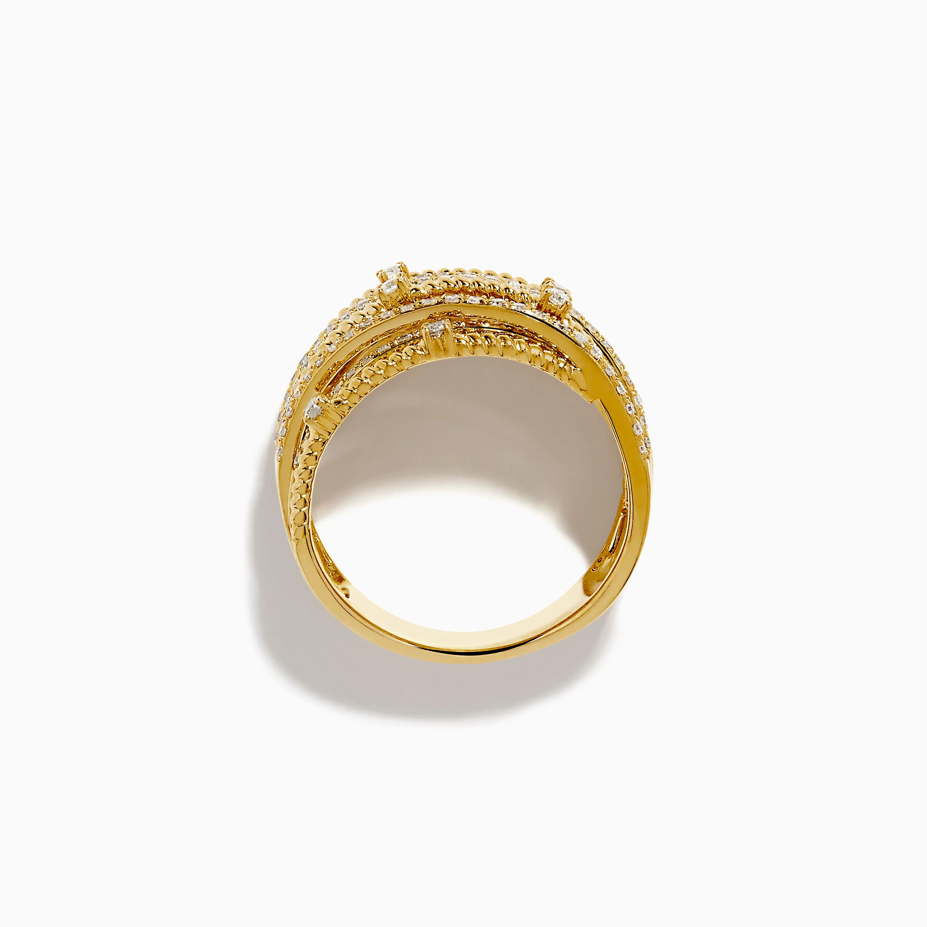 14K Yellow Gold Diamond Statement Crossover Ring sold by Effy product image thumbnail 3