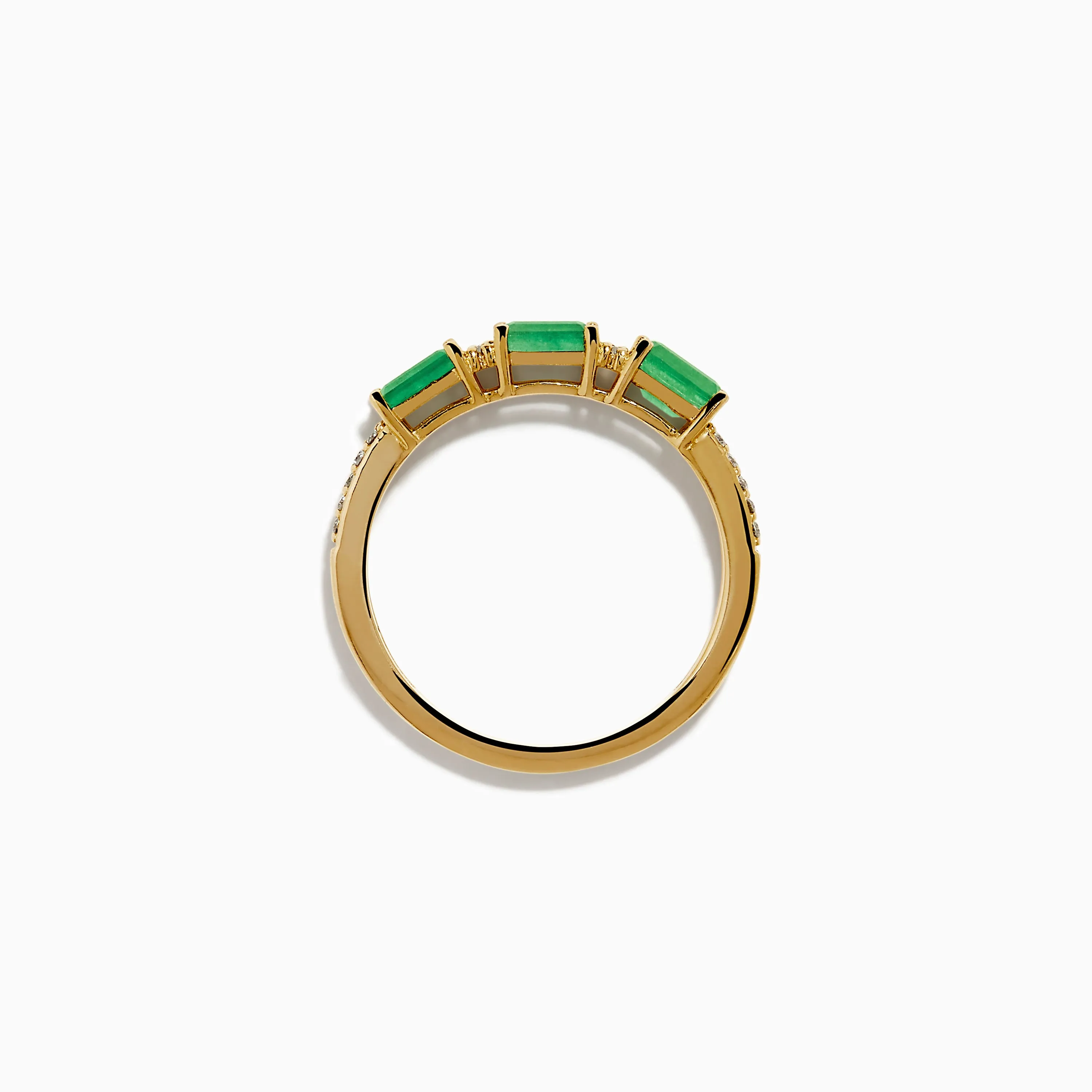 14K Yellow Gold Emerald and Diamond Band sold by Effy product image thumbnail 3
