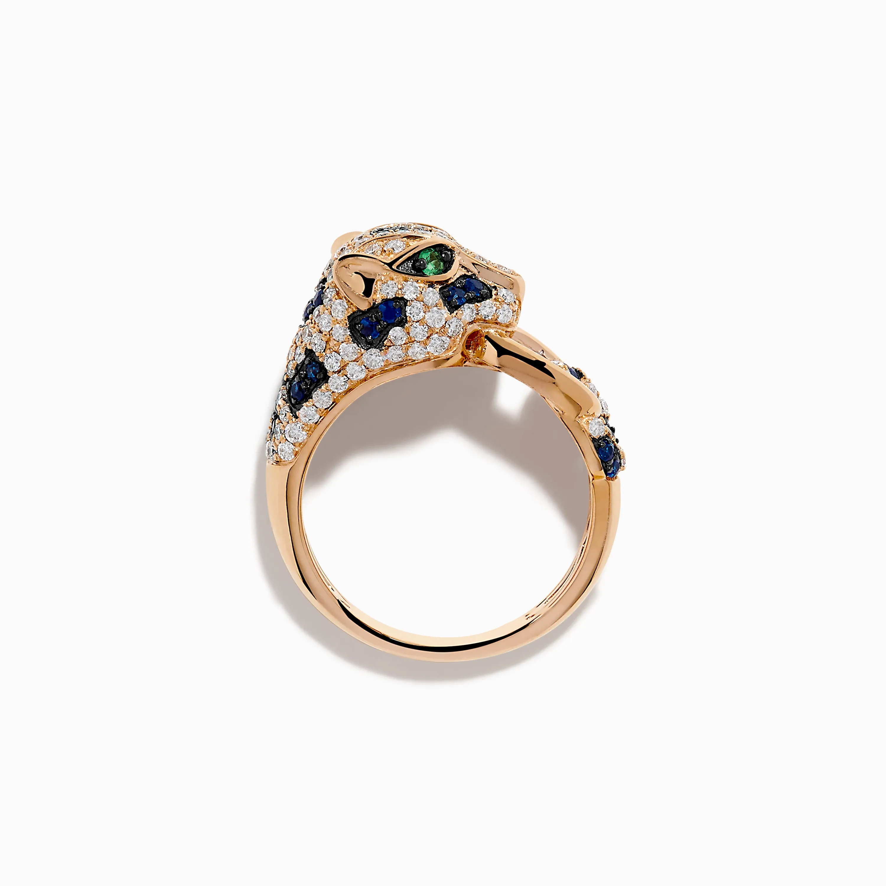 Signature 14K Rose Gold Diamond, Sapphire and Emerald Ring sold by Effy product image thumbnail 3