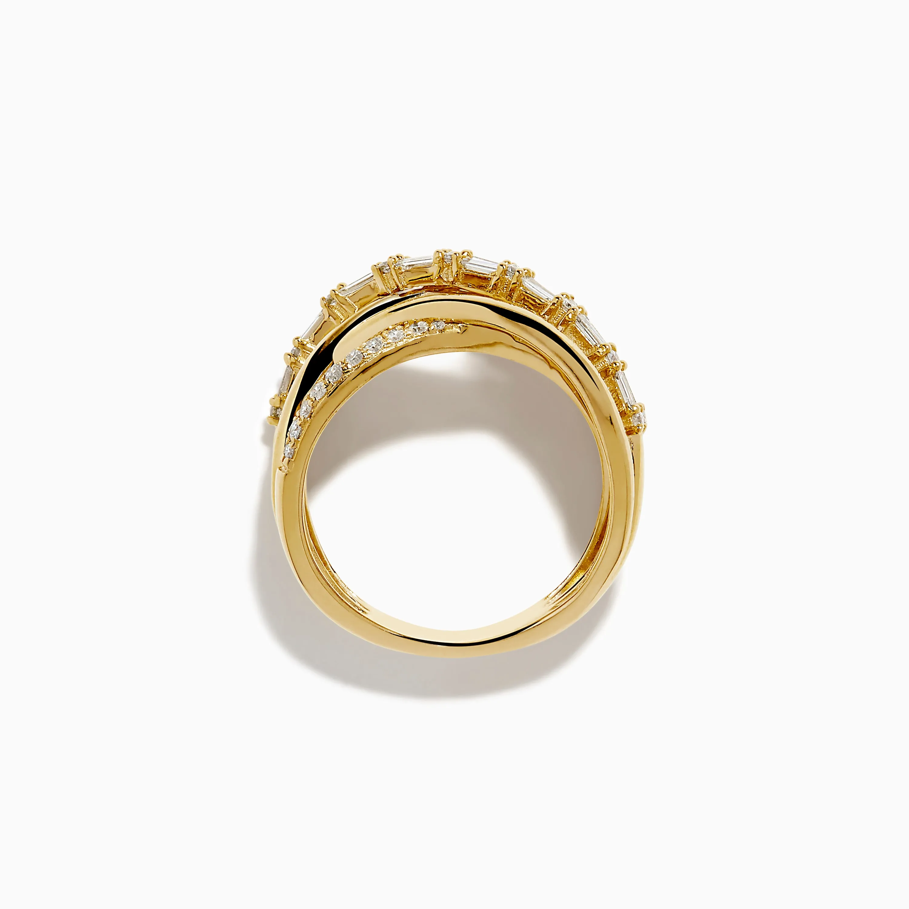 D'oro 14K Yellow Gold Diamond Crossover Ring sold by Effy product image thumbnail 3