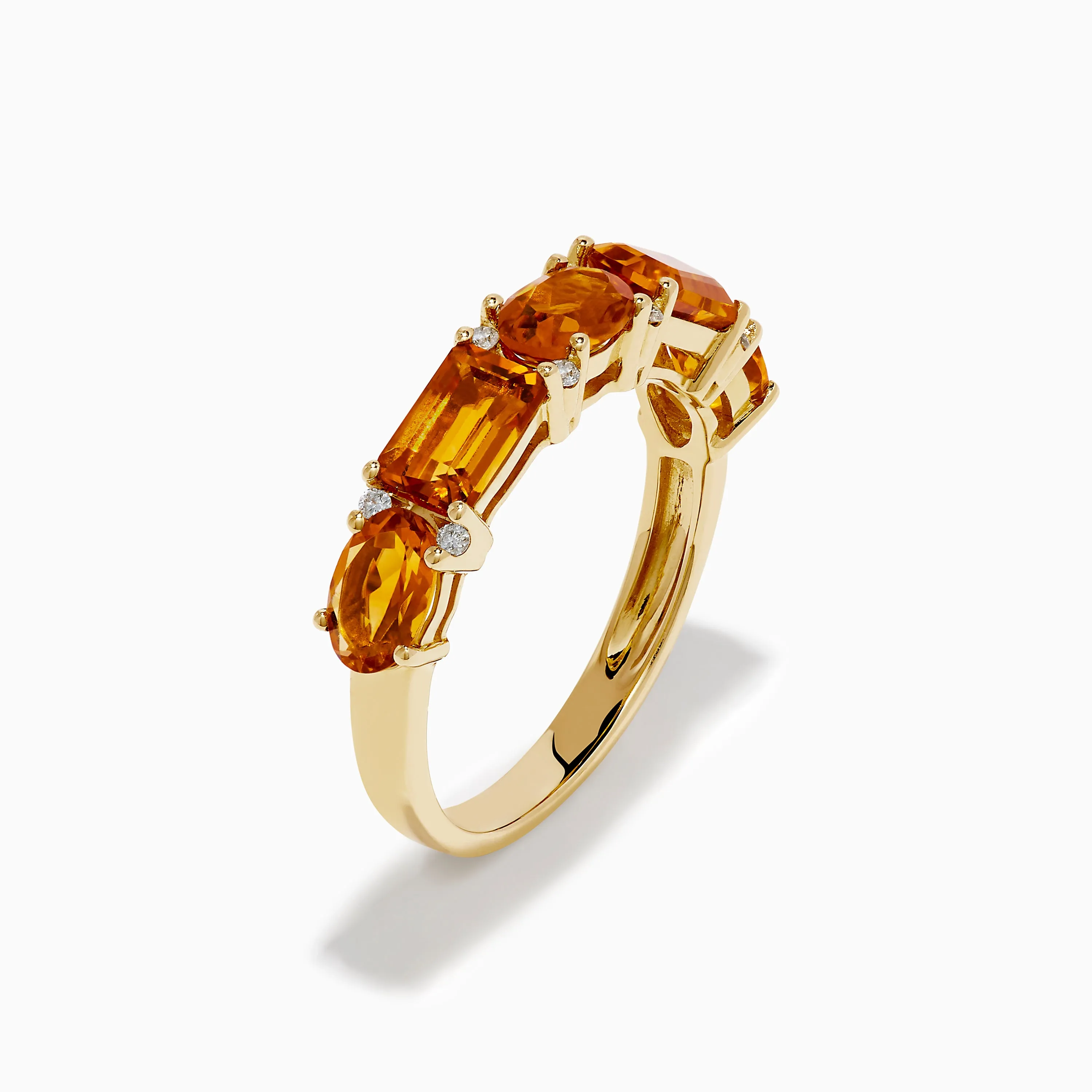 14K Yellow Gold Citrine and Diamond Band sold by Effy product image thumbnail 4