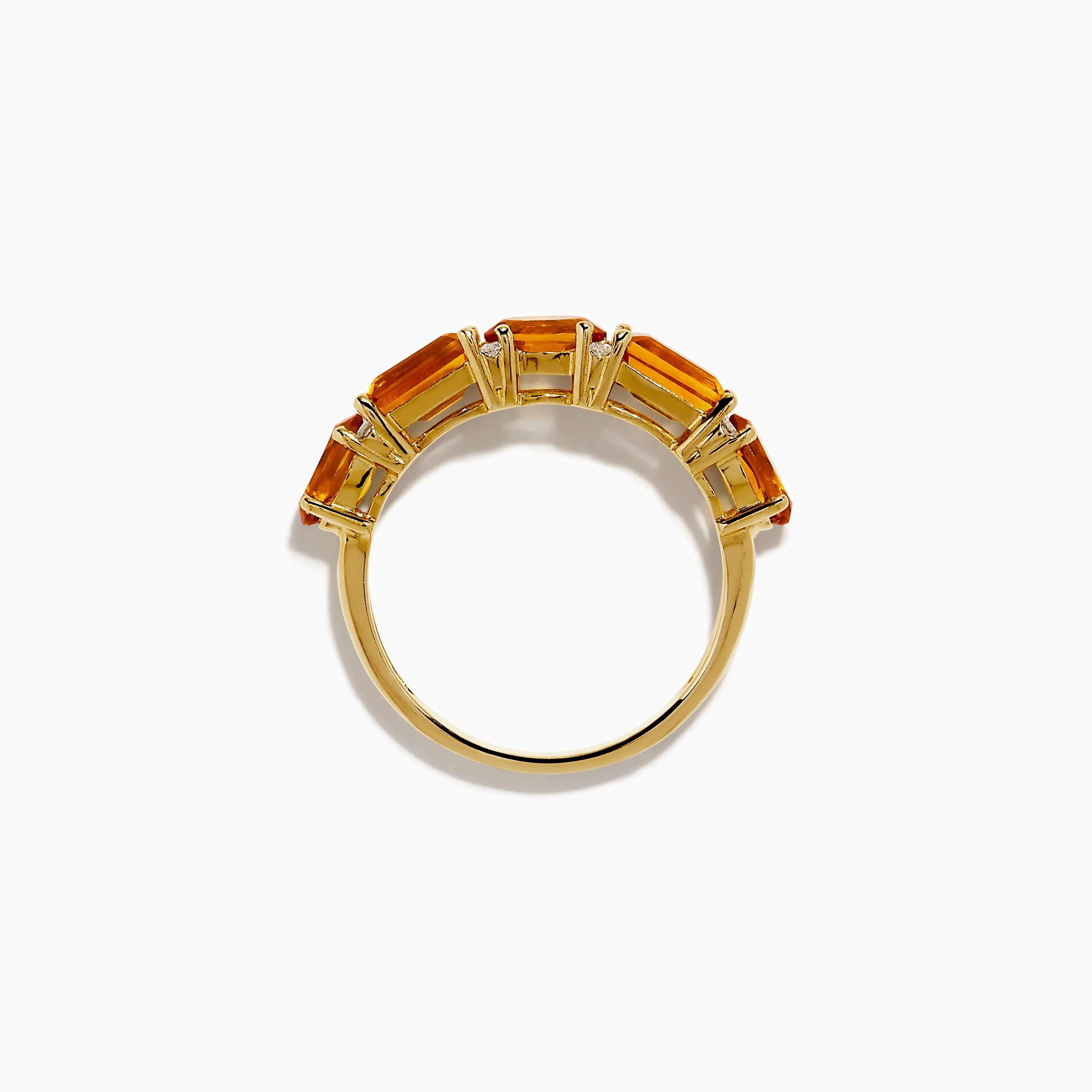 14K Yellow Gold Citrine and Diamond Band sold by Effy product image thumbnail 3