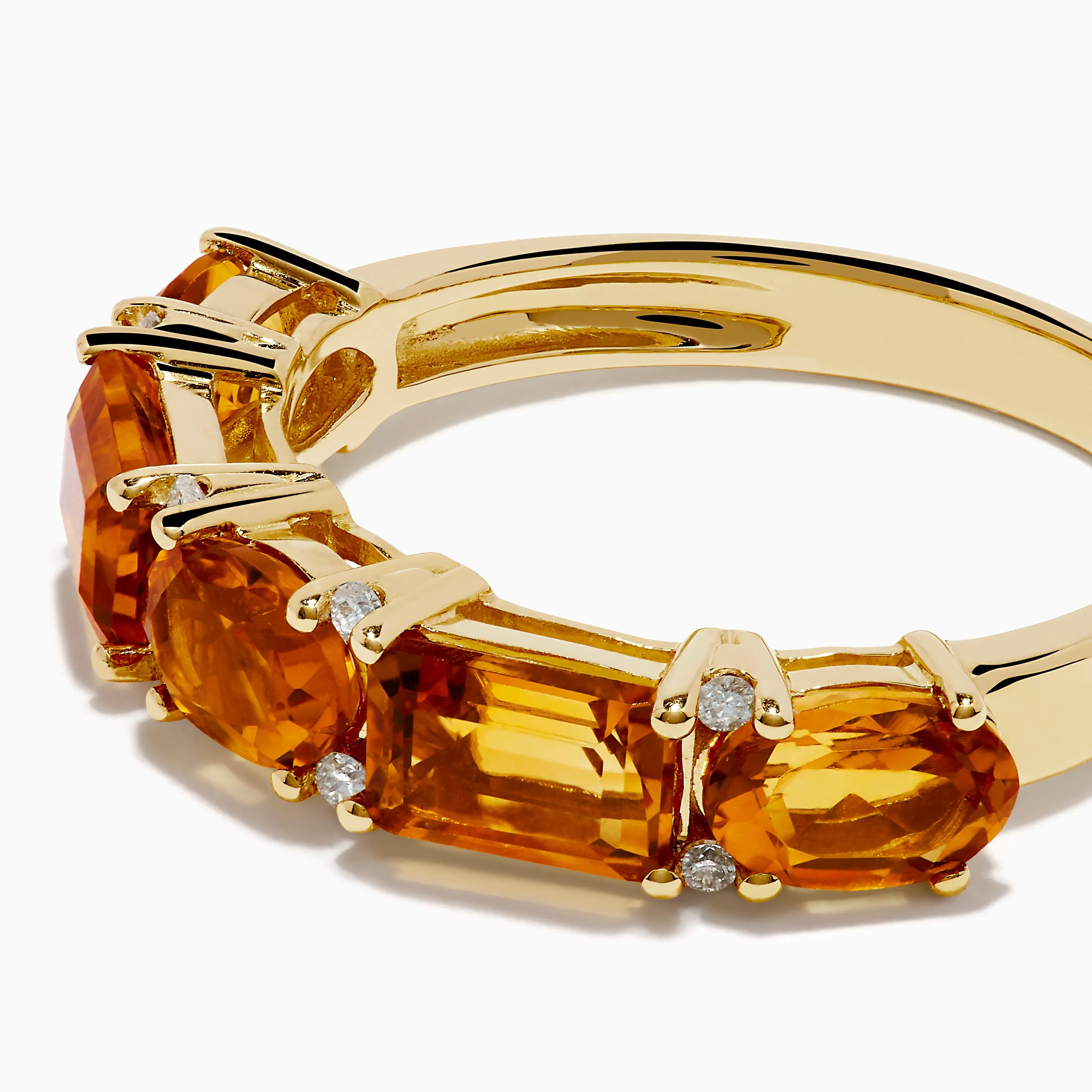 14K Yellow Gold Citrine and Diamond Band sold by Effy product image thumbnail 2
