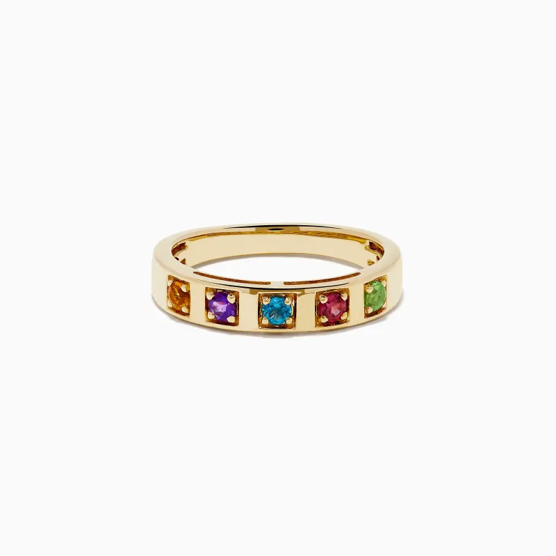 14K Yellow Gold Multi Colored Gemstone Band sold by Effy