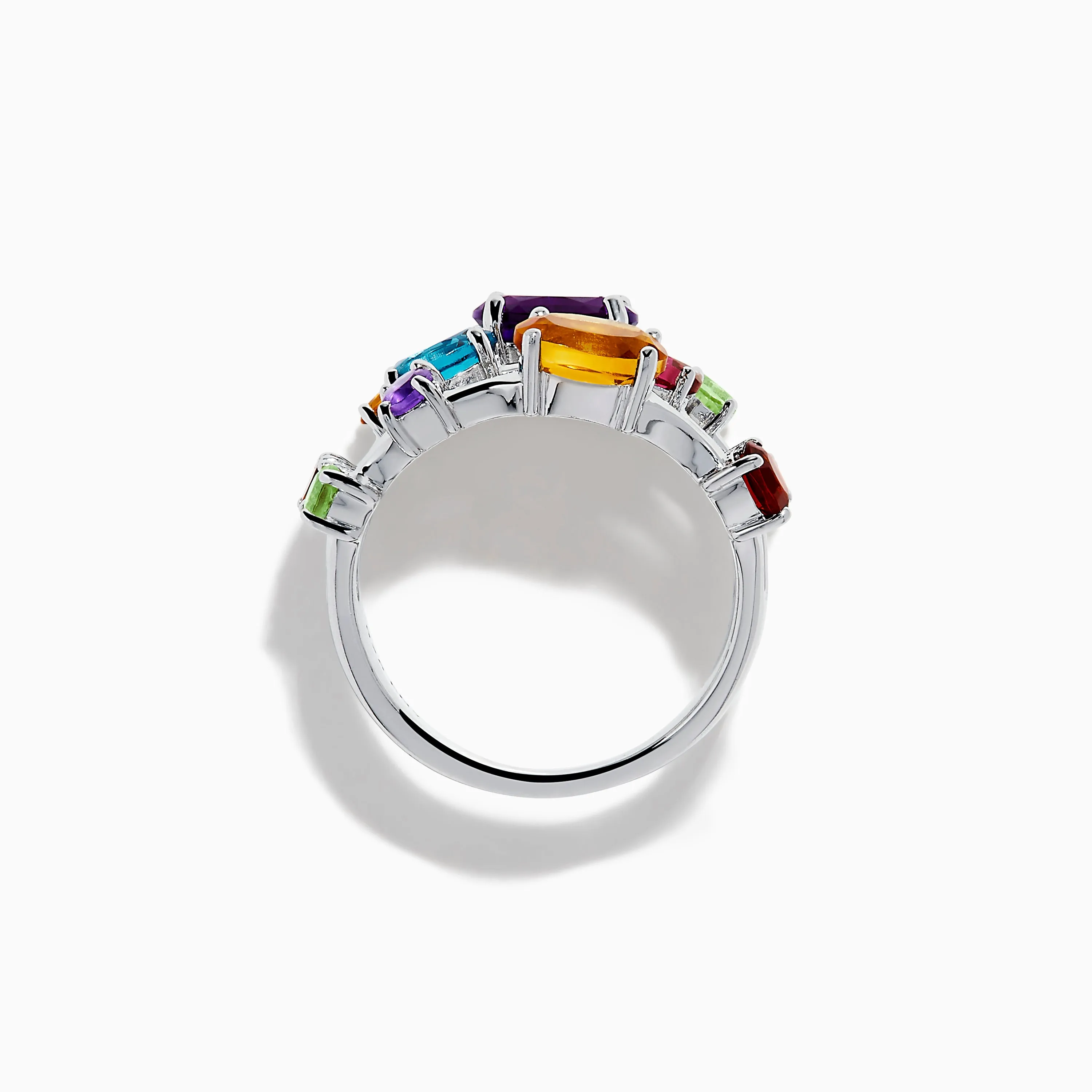 925 Sterling Silver Multi Color Gemstone 3 Row Band sold by Effy product image thumbnail 3
