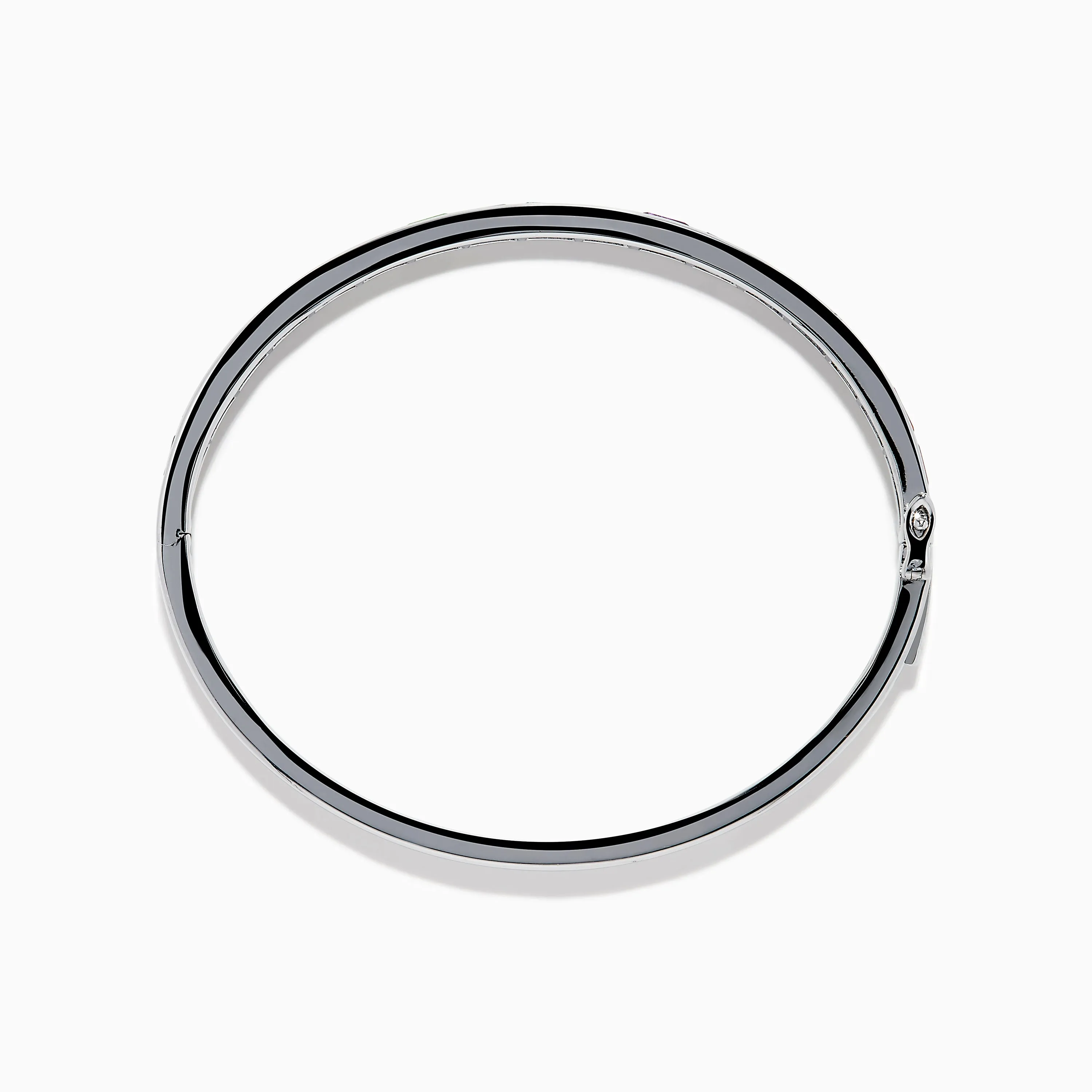 925 Sterling Silver Baguette Multi Color Gemstone Bangle sold by Effy product image thumbnail 3