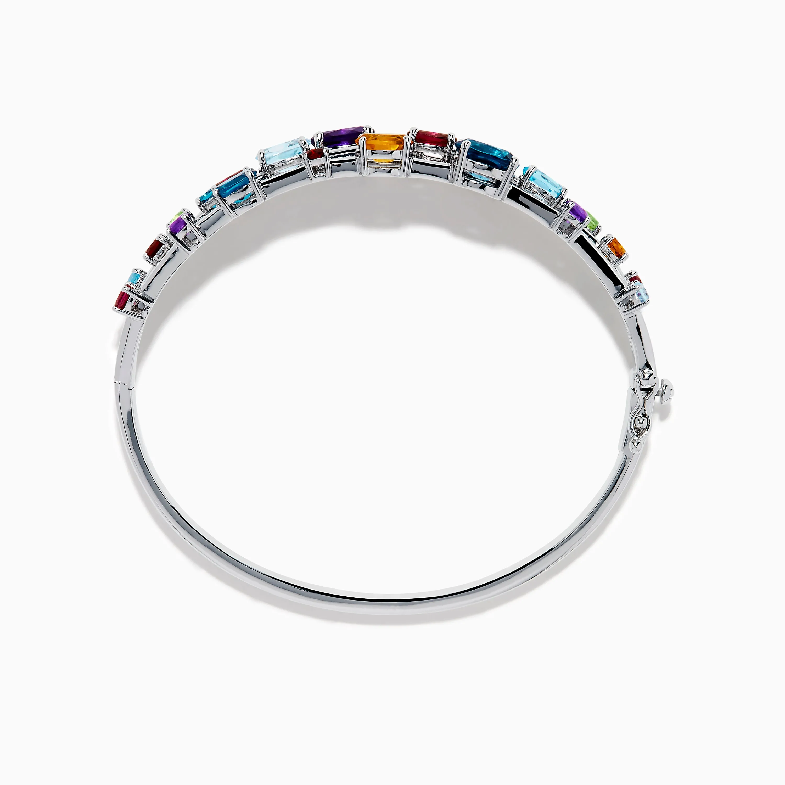925 Sterling Silver Multi Color Gemstone 3 Row Statement Bangle sold by Effy product image thumbnail 3
