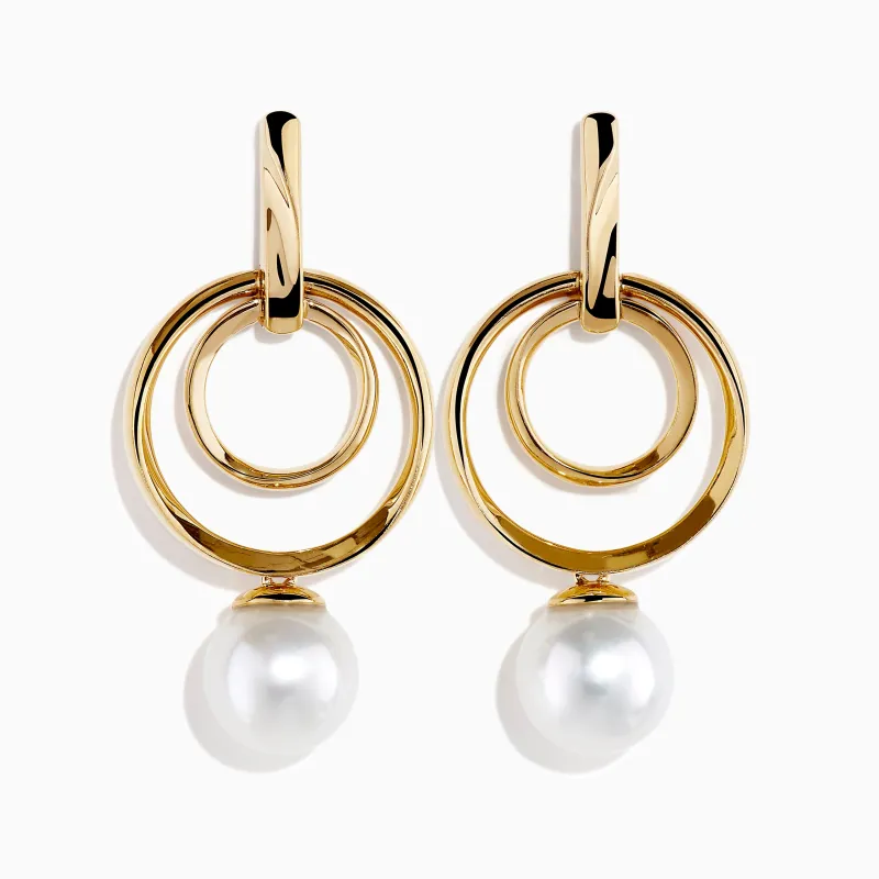 14K Yellow Gold Fresh Water Pearl Dangle Earrings sold by Effy