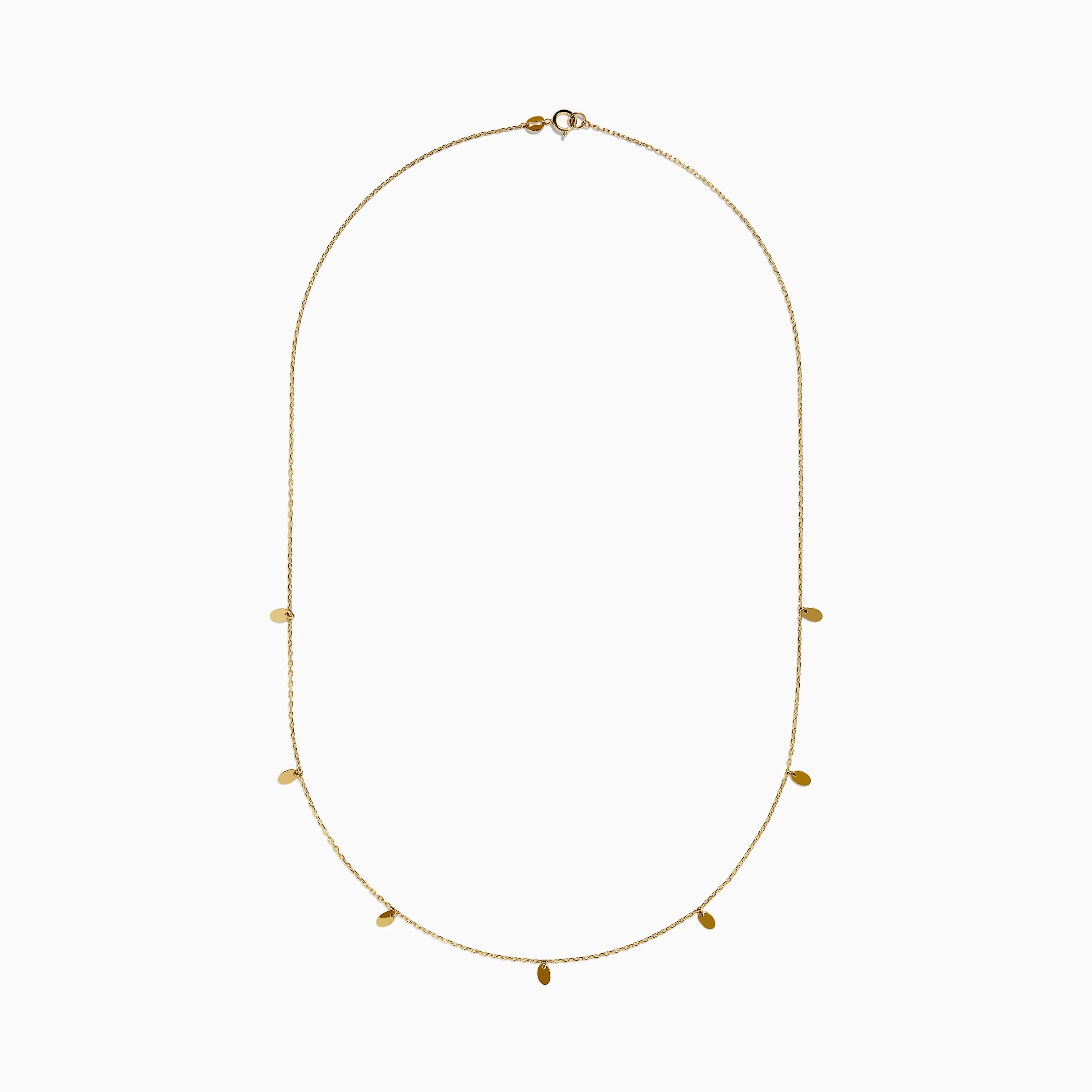 14K Yellow Gold Oval Charm Station Necklace sold by Effy product image thumbnail 3