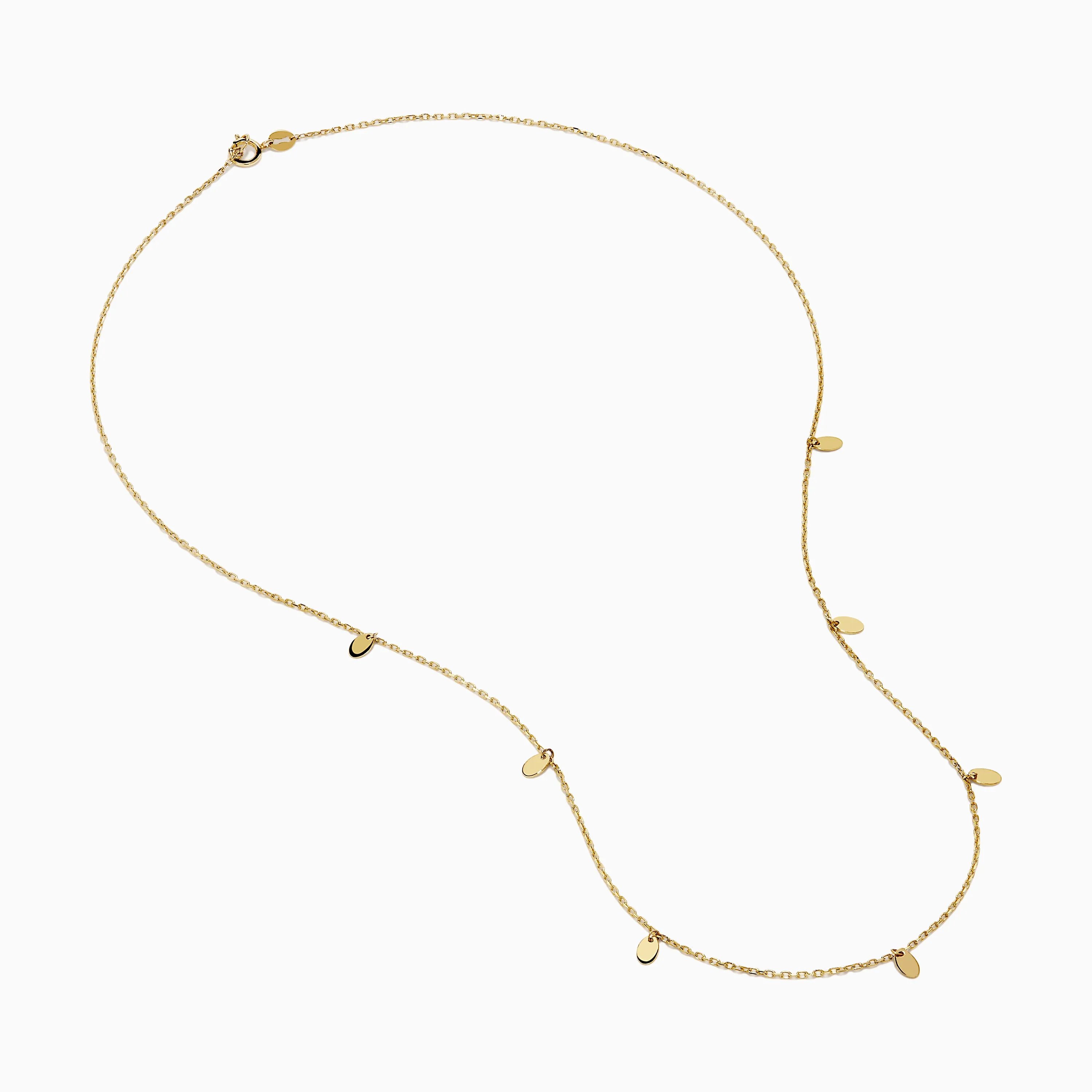 14K Yellow Gold Oval Charm Station Necklace sold by Effy product image thumbnail 2