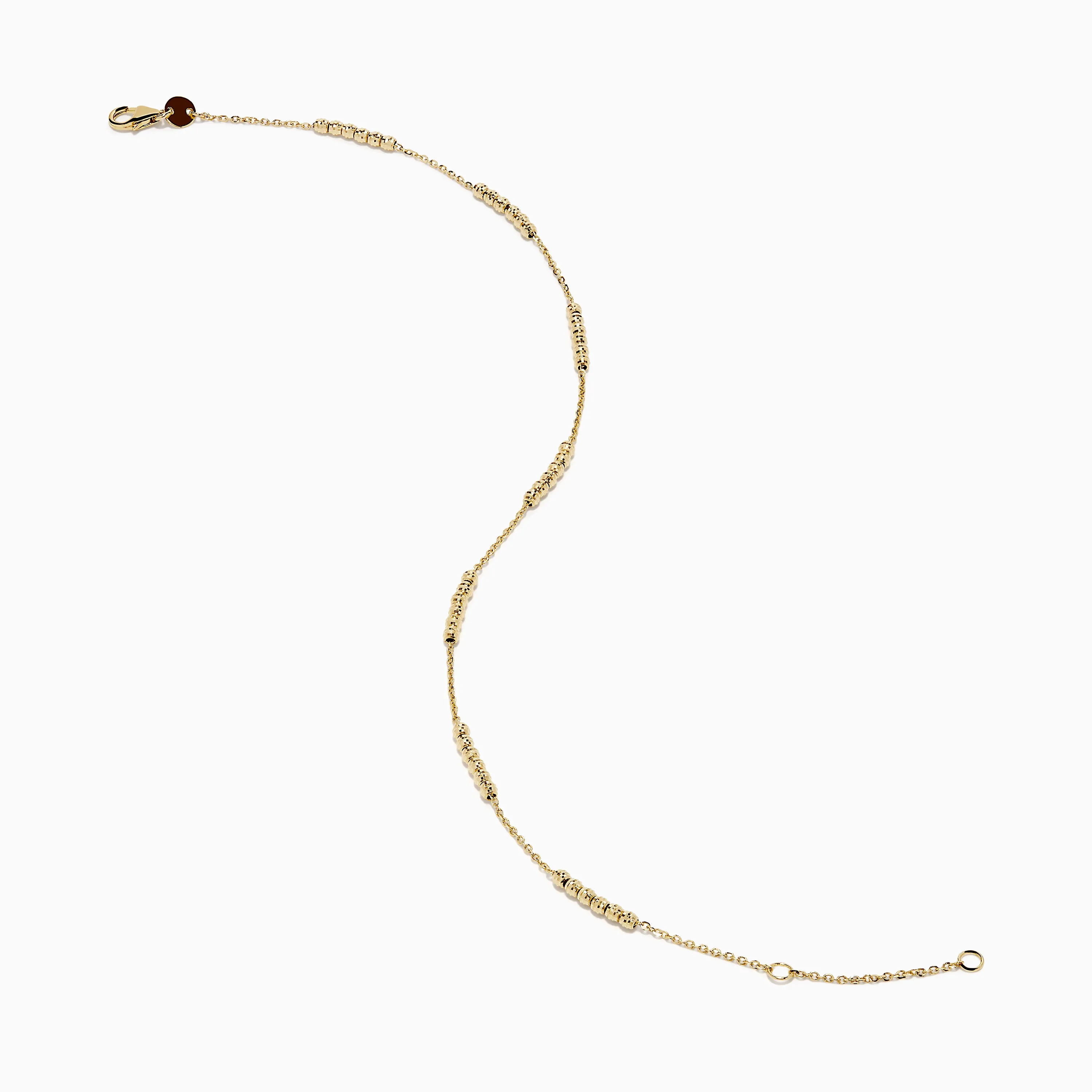 14K Yellow Gold Beaded Station Anklet sold by Effy product image thumbnail 2