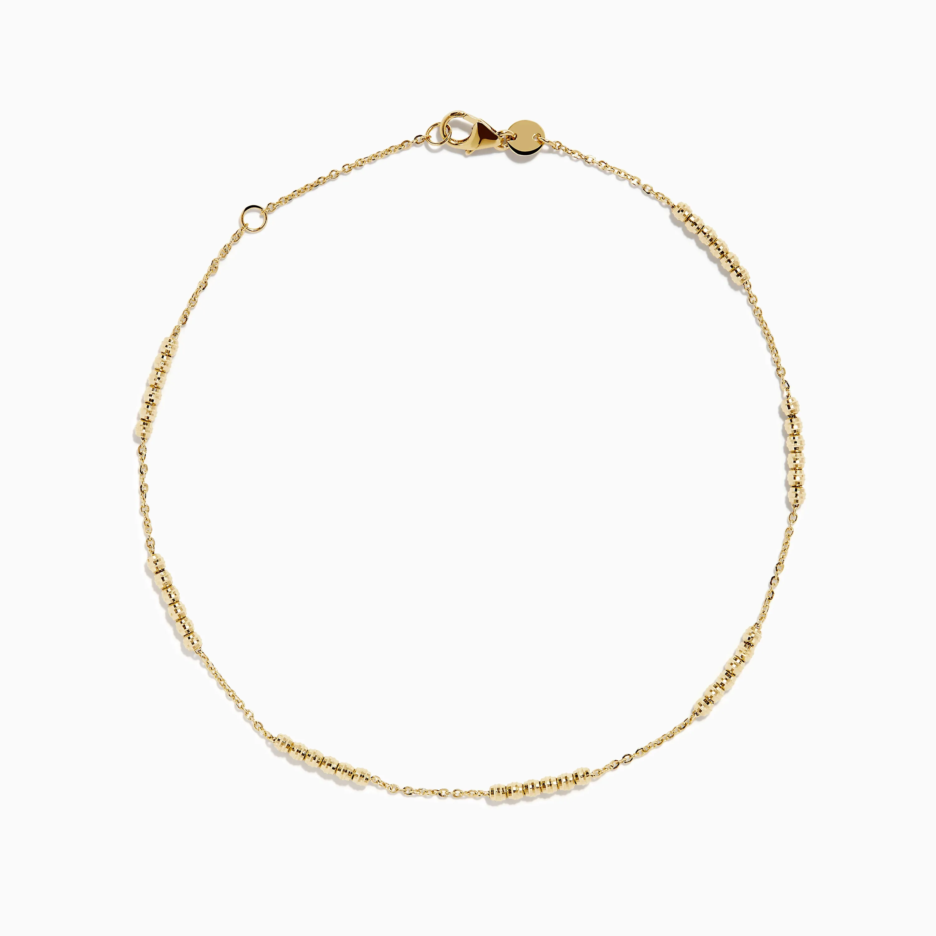 14K Yellow Gold Beaded Station Anklet sold by Effy